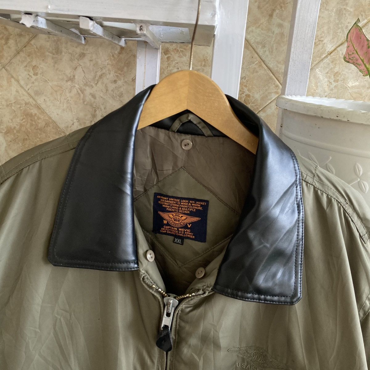 Vintage Vtg Wevic Air Fly Force US Army MA Bomber Military OG Jacket Size US XXL / EU 58 / 5 - 4 Thumbnail