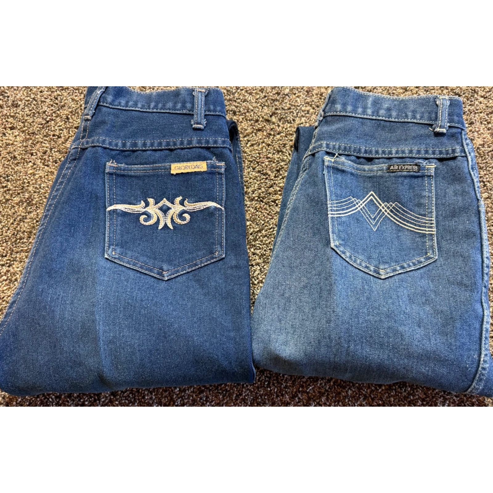 Express VINTAGE Express Jeans Women Size 7 8 Blue Denim 25X29 Lot OF 2 Size 32" / US 10 / IT 46 - 2 Thumbnail