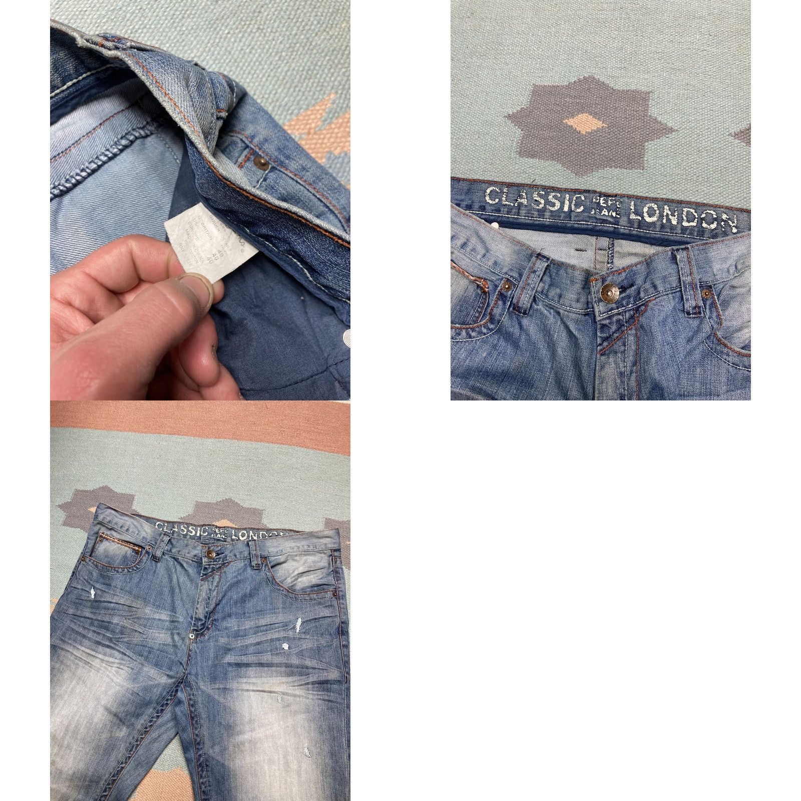 Pepe Jeans VINTAGE Pepe Jeans Jeans Hip Hop Baggy Wide Leg 40x31 Blue Men 40 Inseam 31 Vintage Y2K Grunge Skater Pipes Fade Size US 40 / EU 56 - 8 Thumbnail