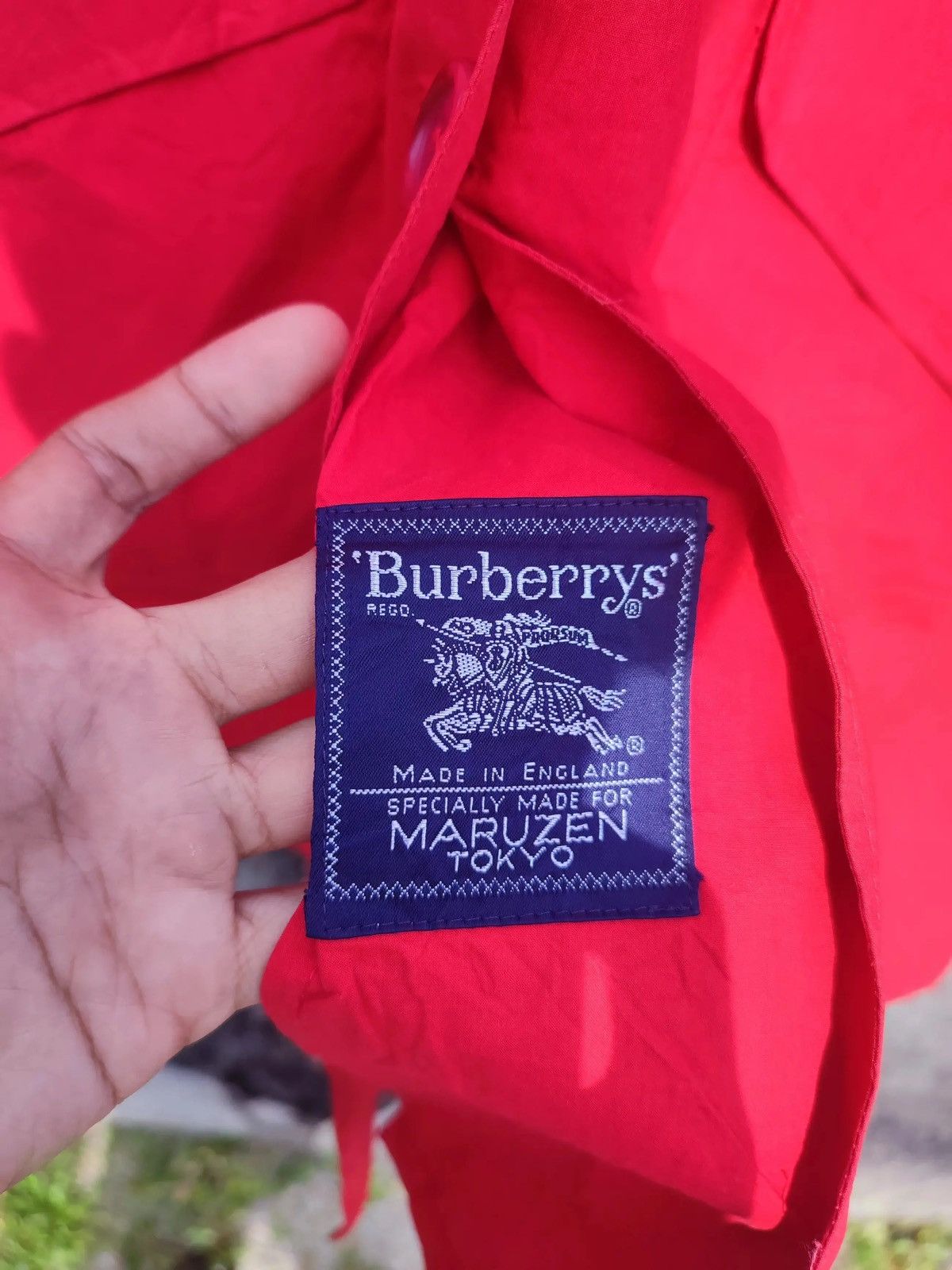 Burberry × Vintage Vintage Burberrys Red Swing Coat – Made in England Size L / US 10 / IT 46 - 11 Thumbnail