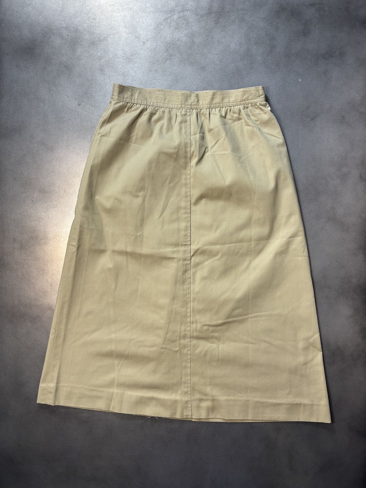 JCPenney × Sears × Vintage 1990s Maxi Skirt Vintage Tabi Skirt Front Button Loden Trad Size 32" / US 10 / IT 46 - 8 Thumbnail