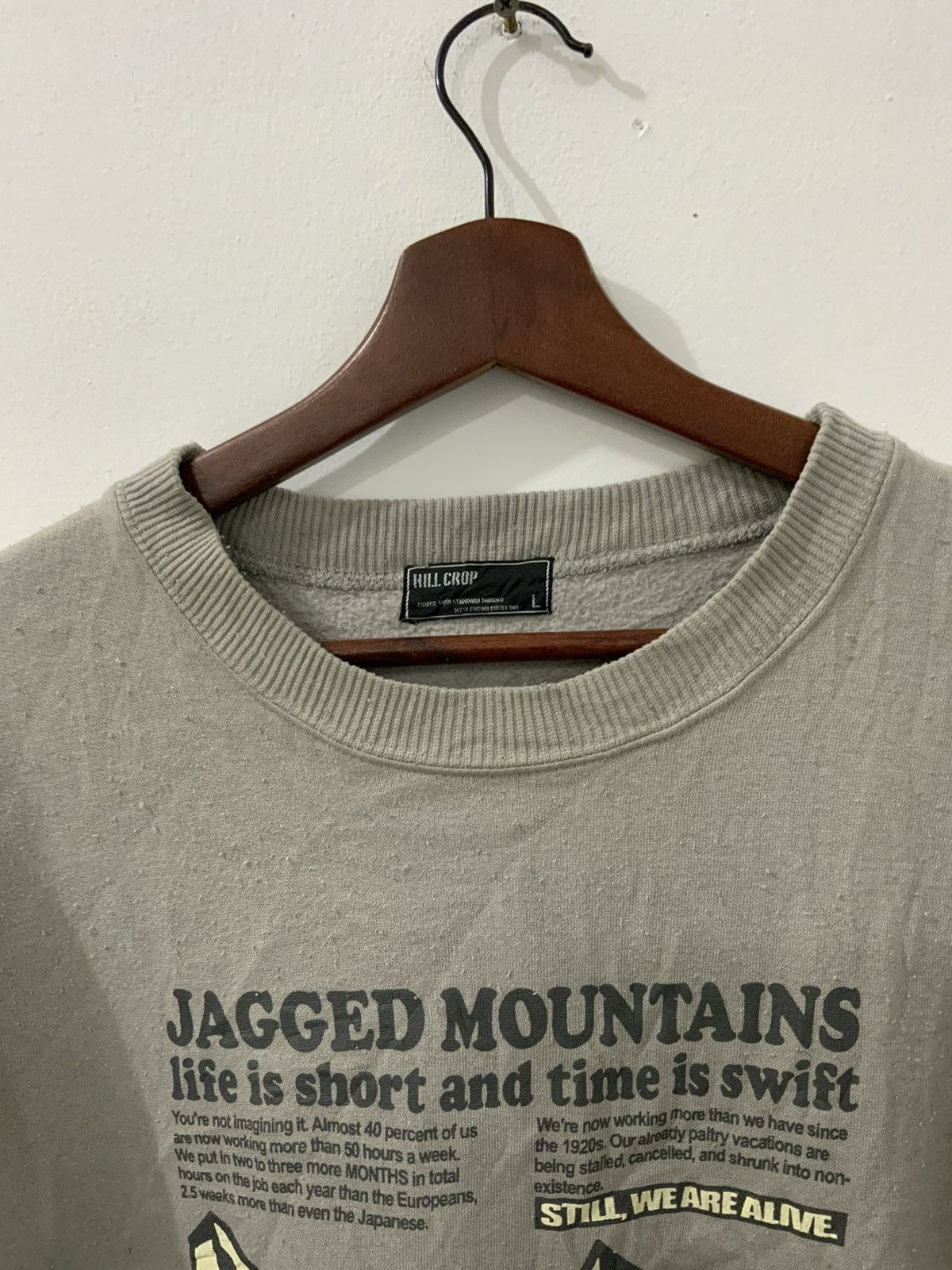 Japanese Brand Hill Crop Jagged Mountains Sweatshirt Size US L / EU 52-54 / 3 - 11 Thumbnail