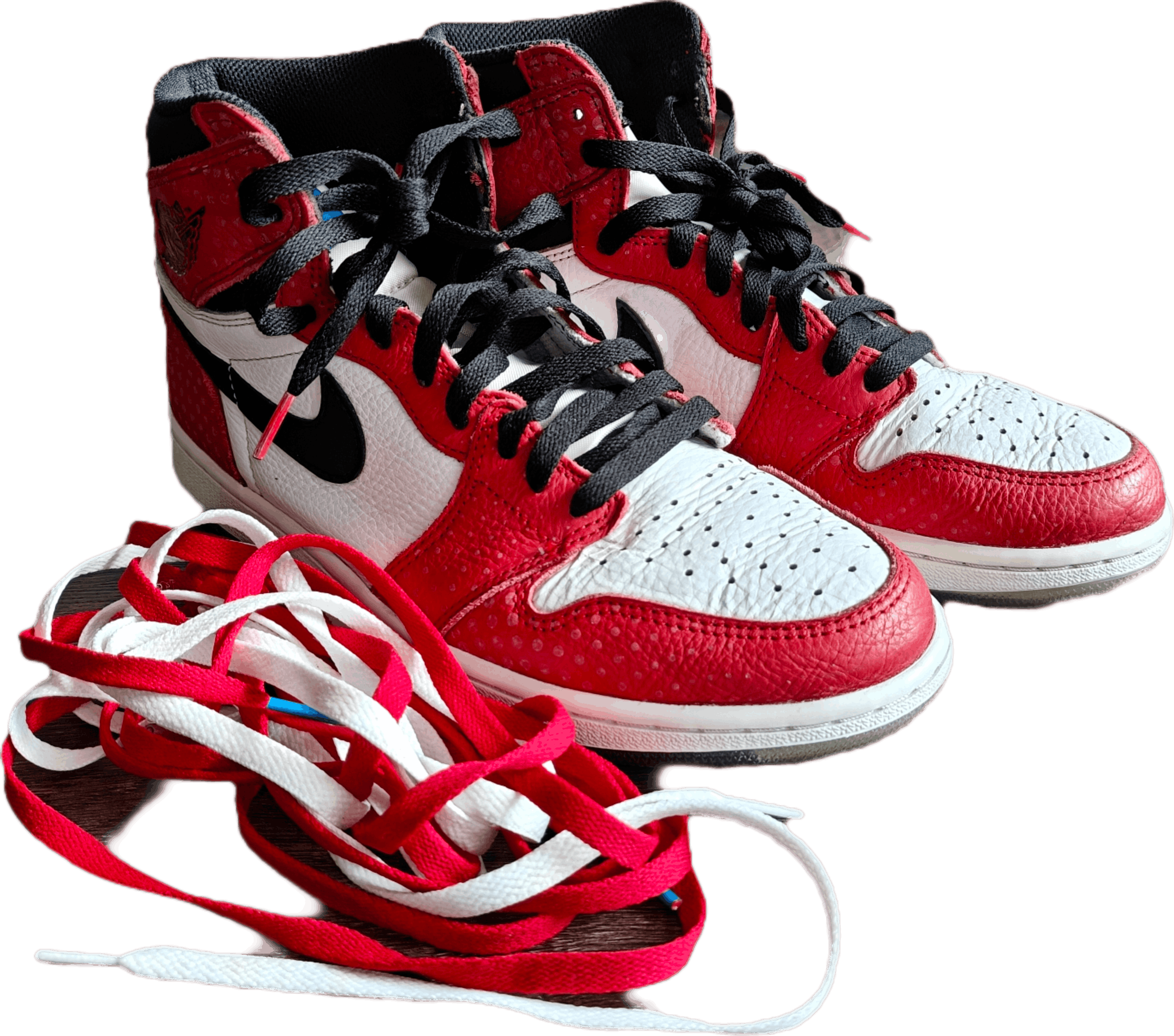 Jordan Brand jordan 1 spiderman origin story - rare collab laces extra Size US 9.5 / EU 42-43 - 1 Thumbnail
