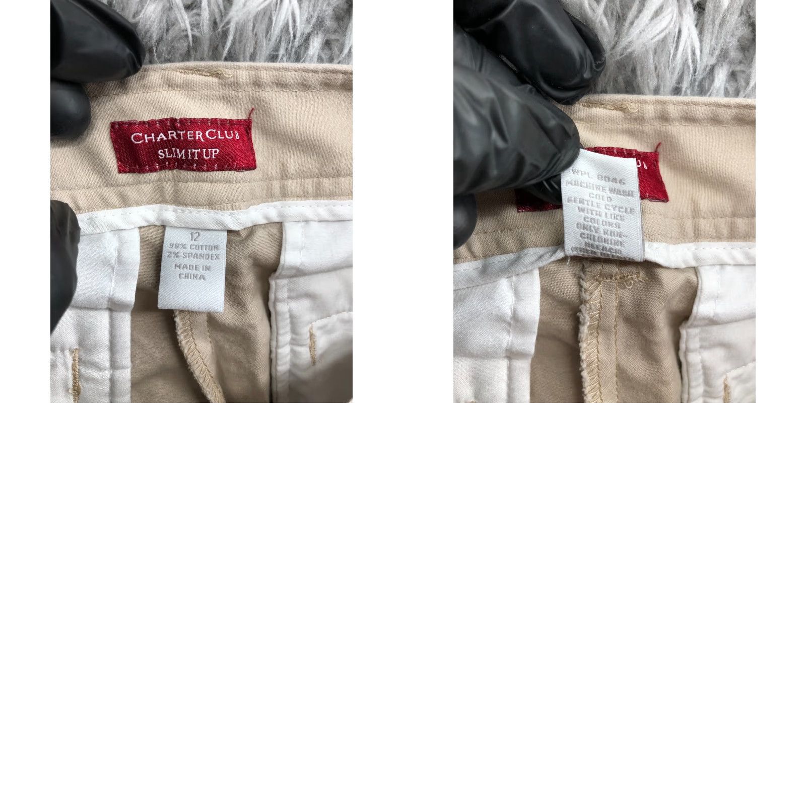 Charter Club VINTAGE Charter Club Slit It Up Shorts Womens Size 12 Mid Rise Beige Medium Wash Slit Logo 5-Pocket Design Cotton Chino Casual Size 34" / US 12 / IT 48 - 8 Thumbnail