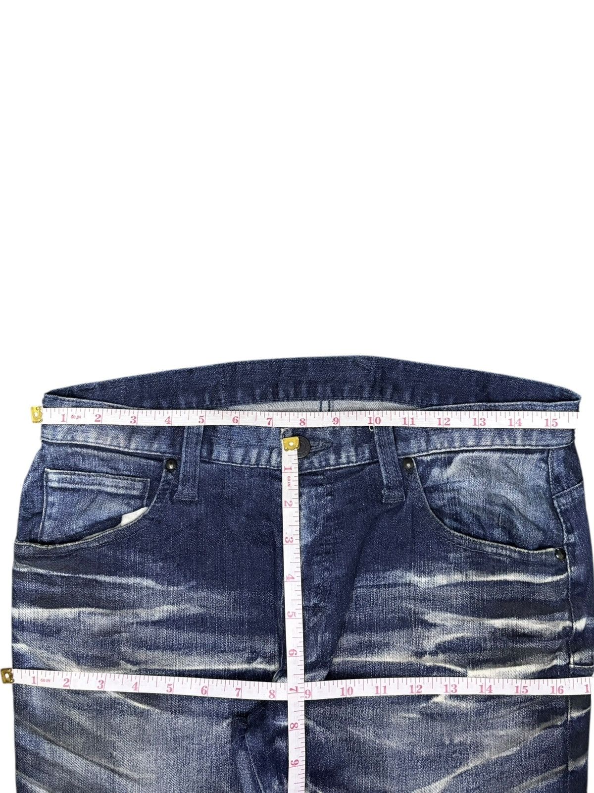 Tornado Mart Vintage Tornado Mart Indigo Wash Low Rise Flare Jeans Size 31" - 6 Thumbnail