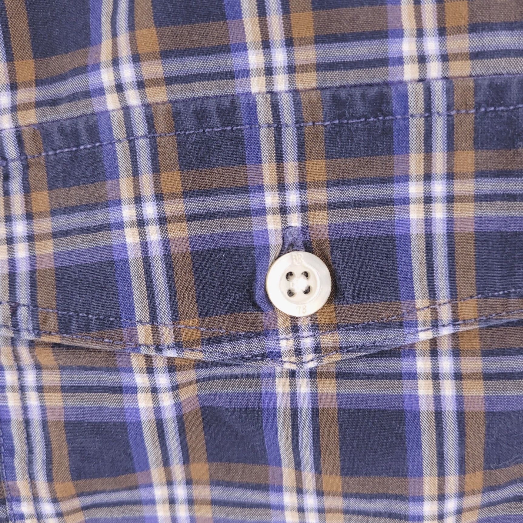 Banana Republic Banana Republic Shirt Mens Medium Check Blue Long Sleeve Button-Up Shirt Mens Medium Blue Check Cotton Shirt Size US M / EU 48-50 / 2 - 2 Thumbnail