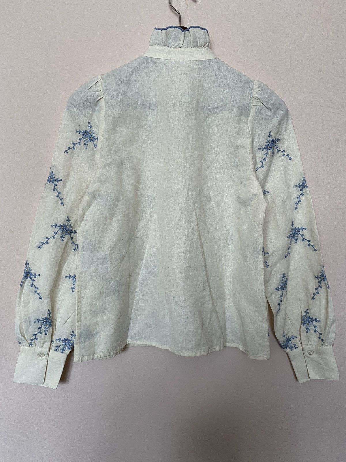 Sezane NWT Sezane Ambre Shirt Blue Bouquet Embroidery Size XS / US 0-2 / IT 36-38 - 7 Thumbnail
