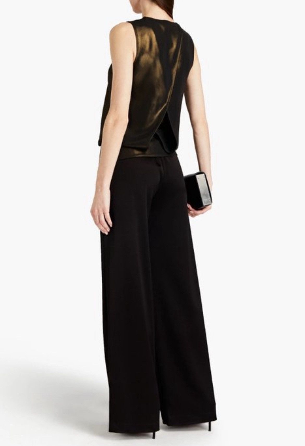 Victoria Beckham Victoria Beckham Metallic Open Back Top – NWT – XS Size XS / US 0-2 / IT 36-38 - 2 Thumbnail