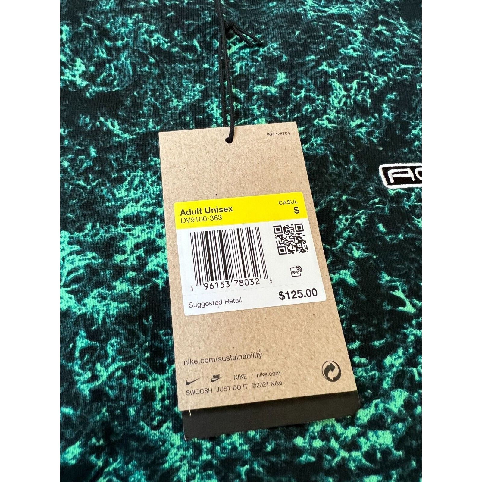 Nike ACG Therma FIT Tuff Fleece Crew Spring Green Unisex S