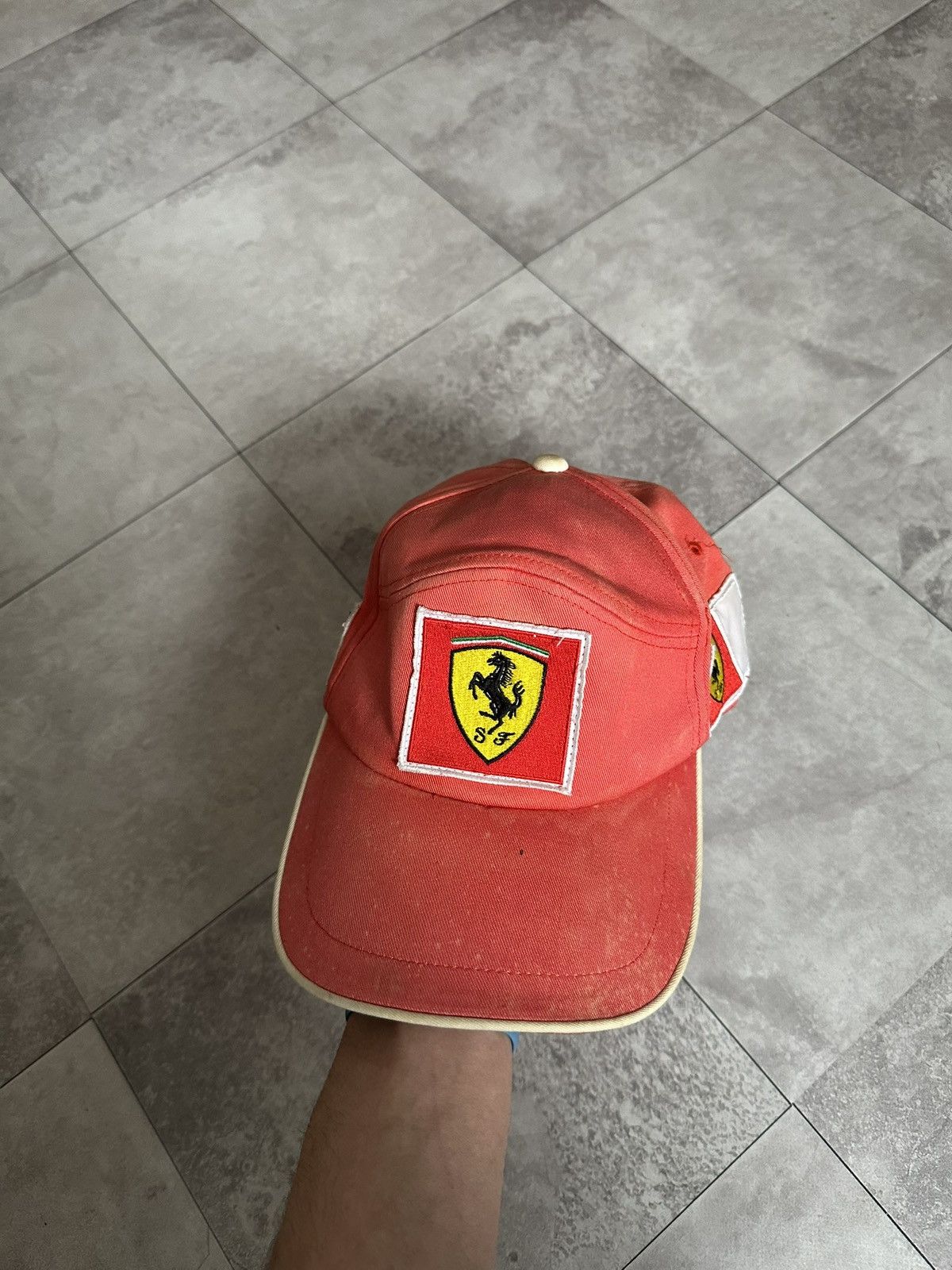 Ferrari Vintage Ferarri x Fila F1 Racing Faded Official License Cap Size ONE SIZE - 3 Thumbnail