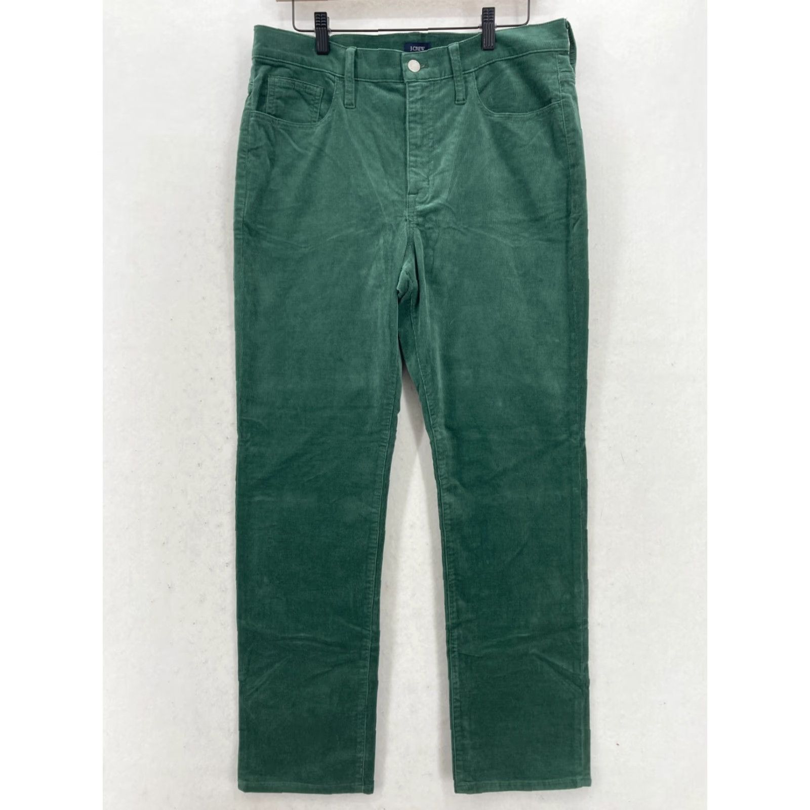 J.Crew J.CREW Corduroy Essential Straight Pants Women's 30 Green Stretch Casual Preppy Size 24" / US 00 / IT 34 - 2 Thumbnail
