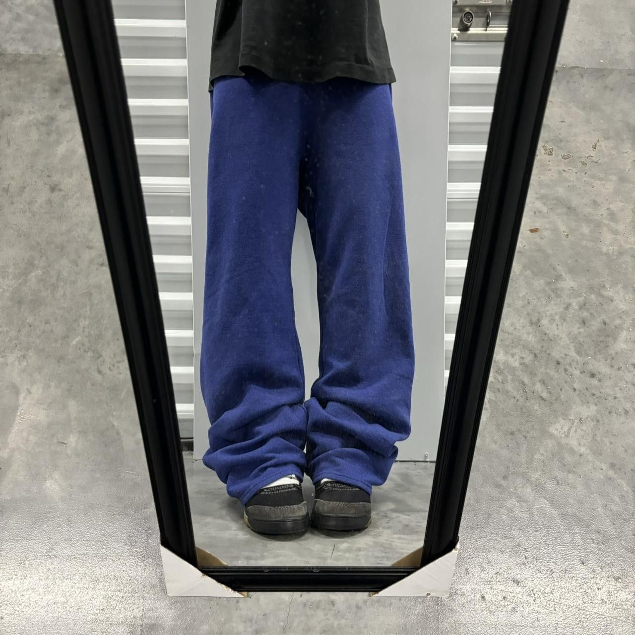 Japanese Brand × Vintage Crazy Vintage Y2K/2000s Blue Skater Essential Sweatpants! Size US 34 / EU 50 - 1 Thumbnail