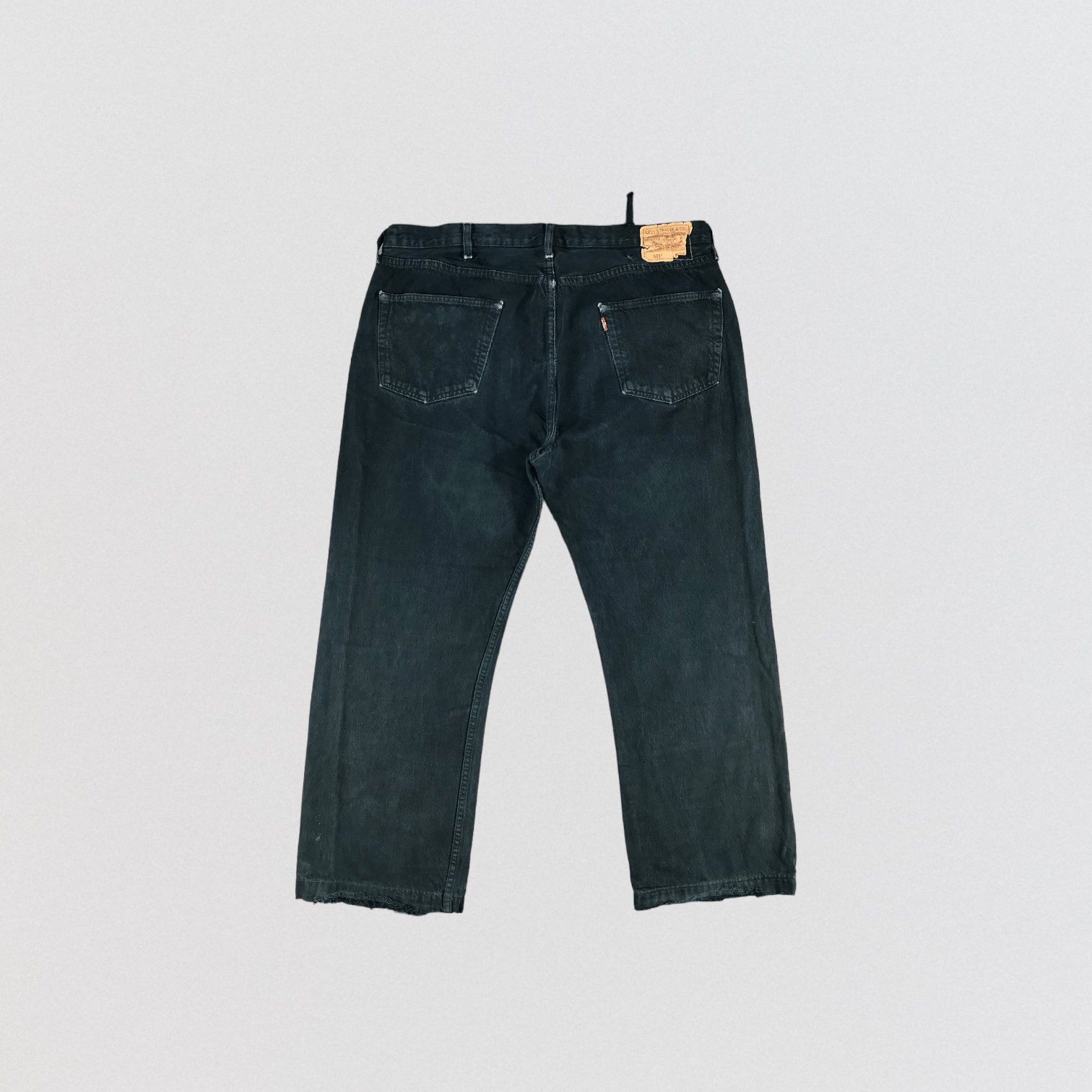 Levi's × Vintage Faded Black Levis 501 Jeans-JM2920 Size US 41 - 2 Thumbnail