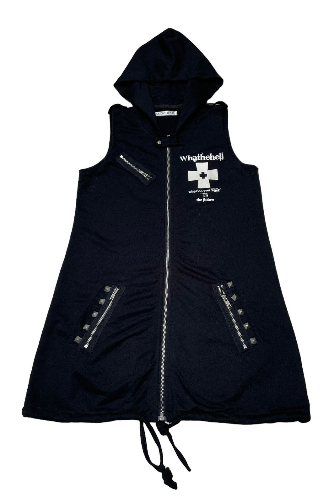 Vintage Vintage Japanese Brand ACDC Rag Hoodie Vest 1990s Size US S / EU 44-46 / 1 - 5 Thumbnail