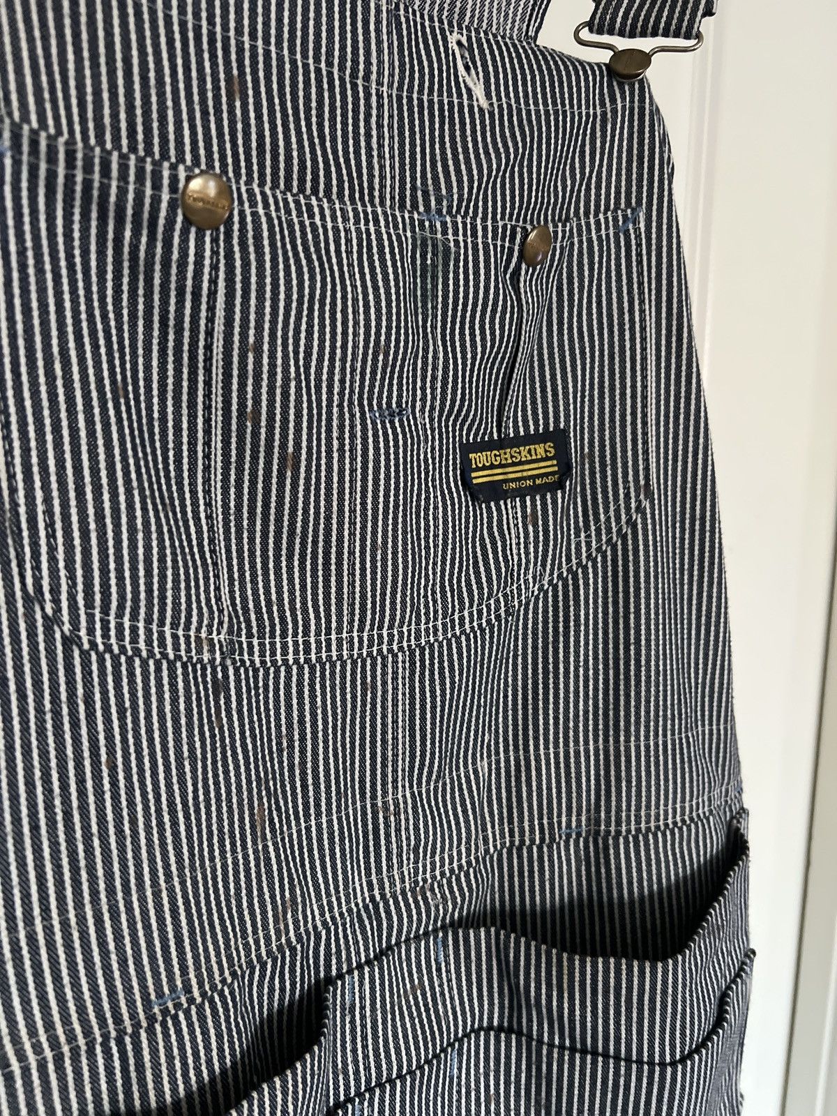 Sears 70s Railroad Pinstripe Overalls Size US 35 - 6 Thumbnail