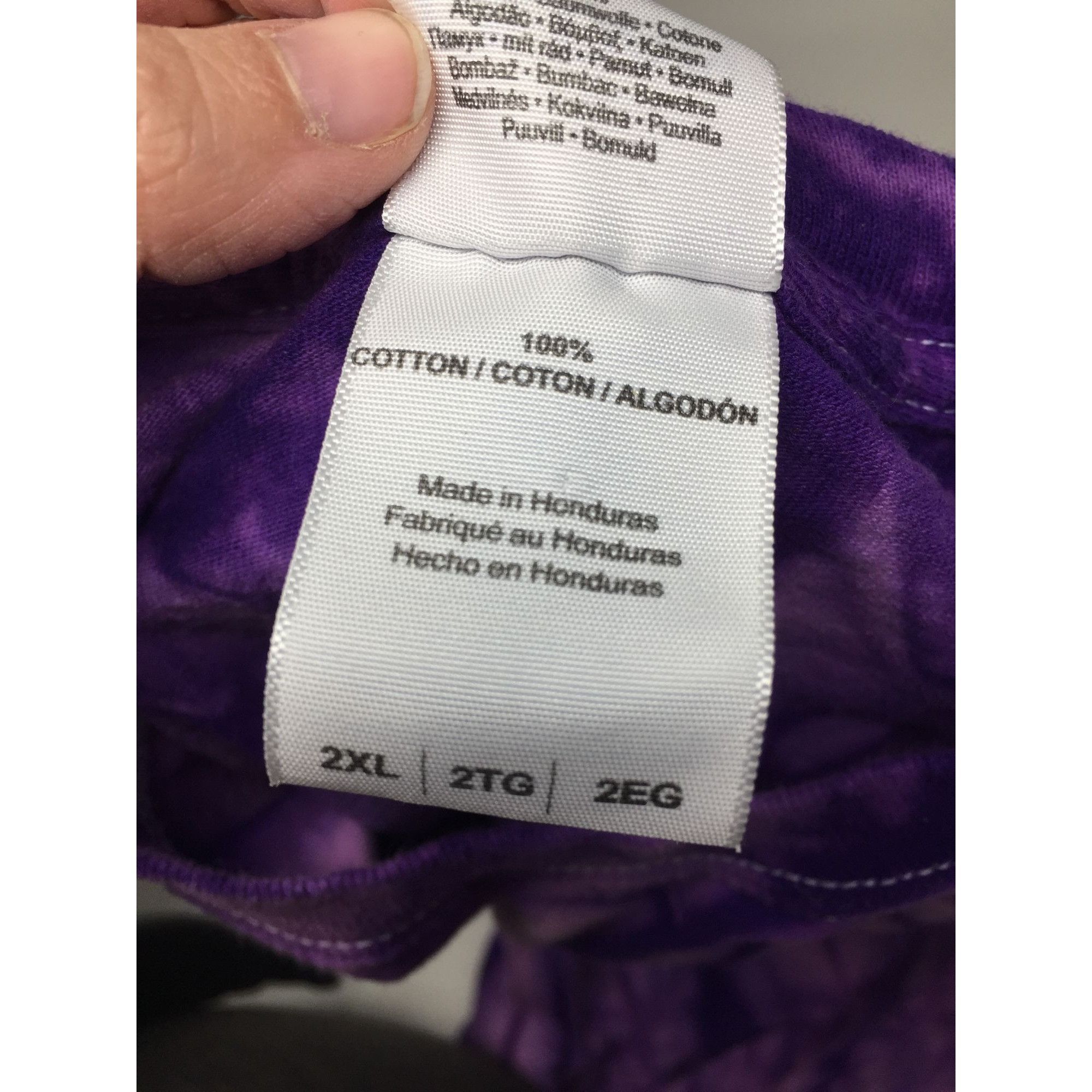Gildan NORTHWESTERN WOMENS PURPLE TIE DYE LONG SLEEVE SHIRT Size XXL / US 16-18 / IT 52-54 - 3 Thumbnail