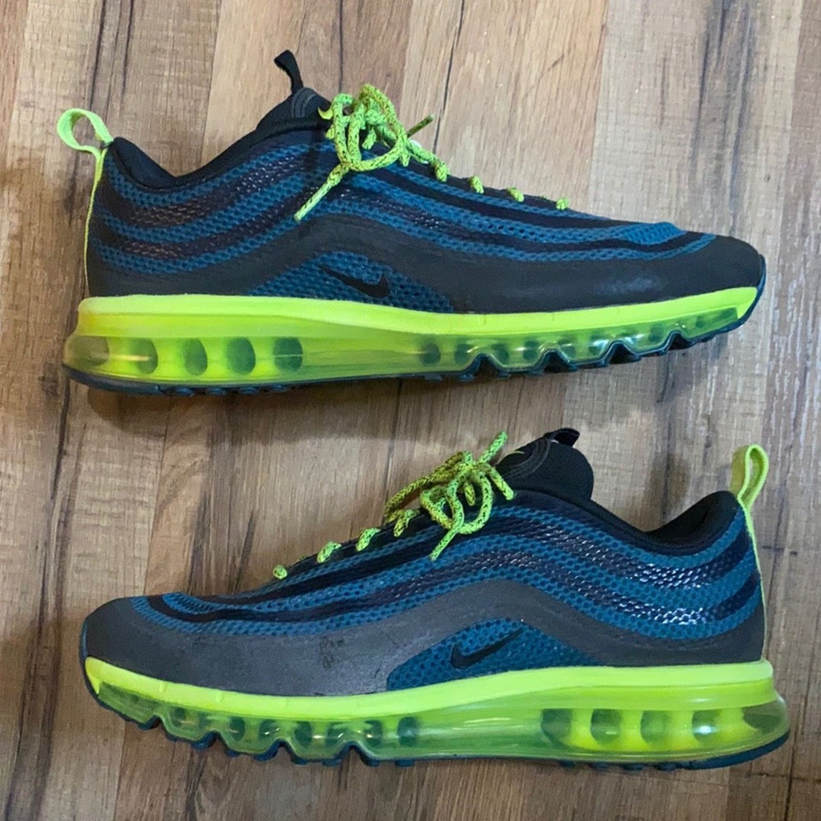 Nike 2013 Nike Air Max 97 Hyperfuse Blue Volt Size US 10 / EU 43 - 4 Thumbnail