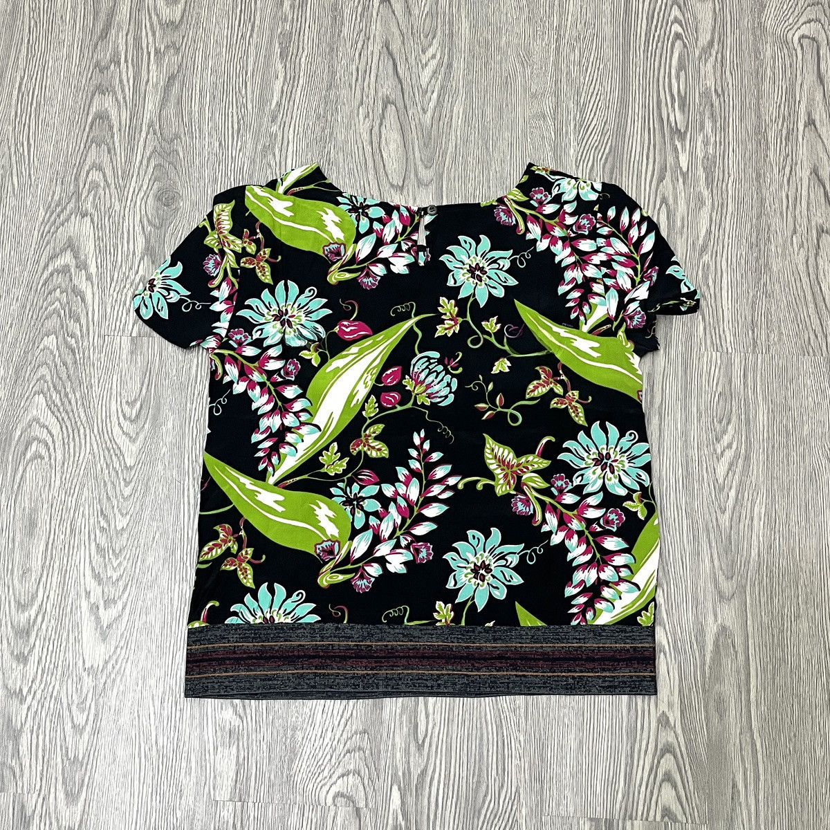 Prada Prada 2010s Floral Print Silk Top Blouse Designer Size XS / US 0-2 / IT 36-38 - 4 Thumbnail