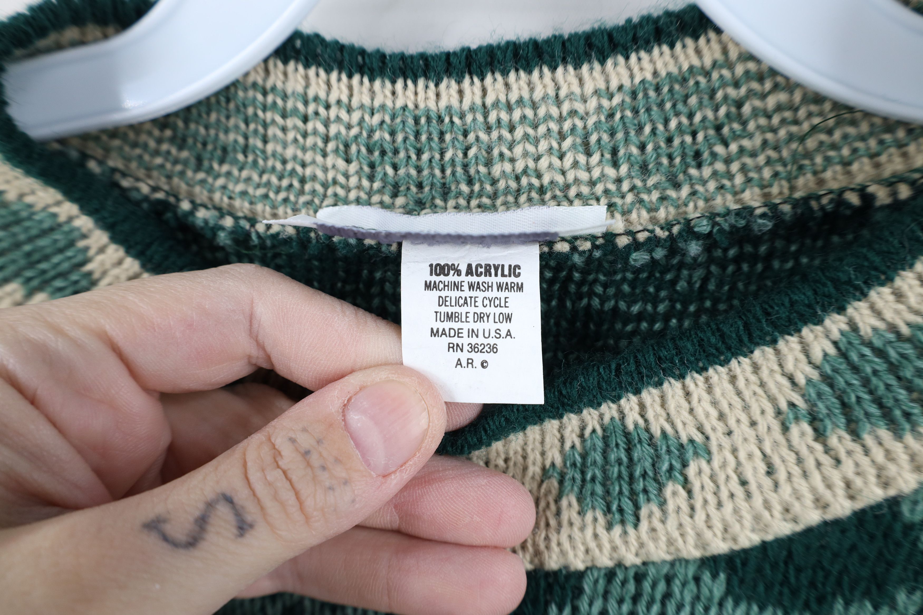 Vintage Deadstock Vintage 90s Streetwear Knit Crewneck Sweater USA Size M / US 6-8 / IT 42-44 - 8 Thumbnail
