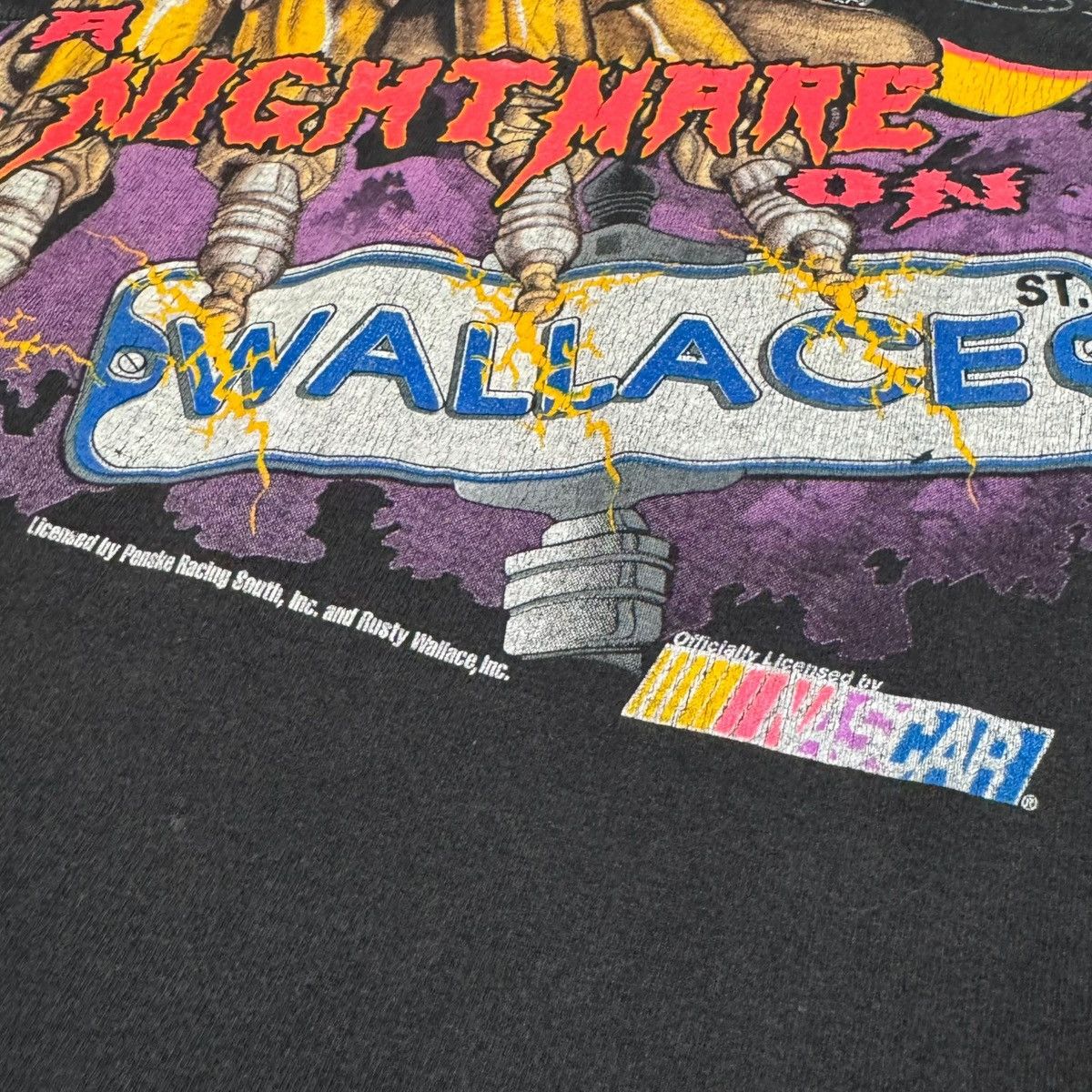 NASCAR × Vintage Vintage 90s Rusty Wallace Nightmare on Elm Street Shirt XL Size US XL / EU 56 / 4 - 4 Thumbnail