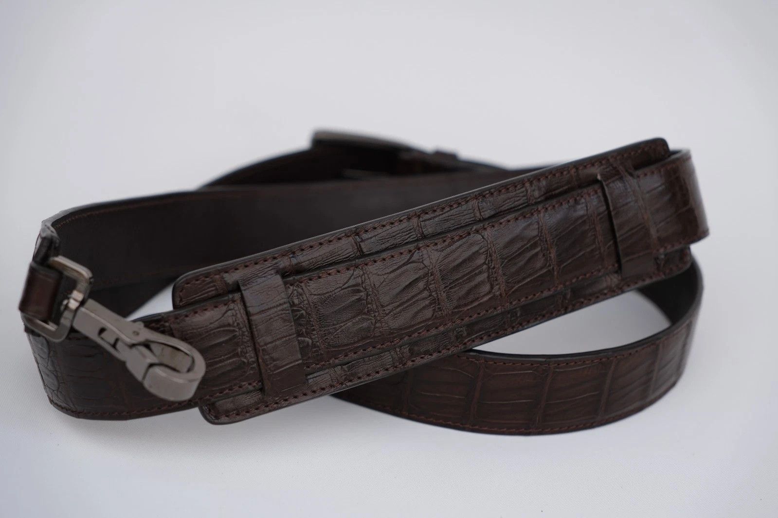 Testoni New A. Testoni Alligator Exotic Chocolate Brown Briefcase Size ONE SIZE - 9 Thumbnail