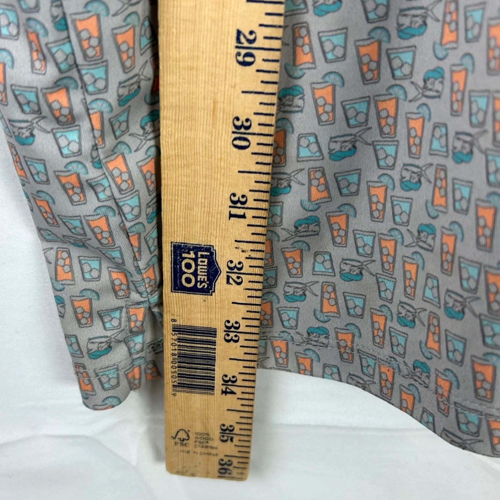 Vintage Huk Polo Shirt Mens XXXL Grey Multi Cocktail Print Performance All Over Print Polo Shirt Mens XXXL Grey Multi Cocktail Print Size US XXL / EU 58 / 5 - 4 Thumbnail