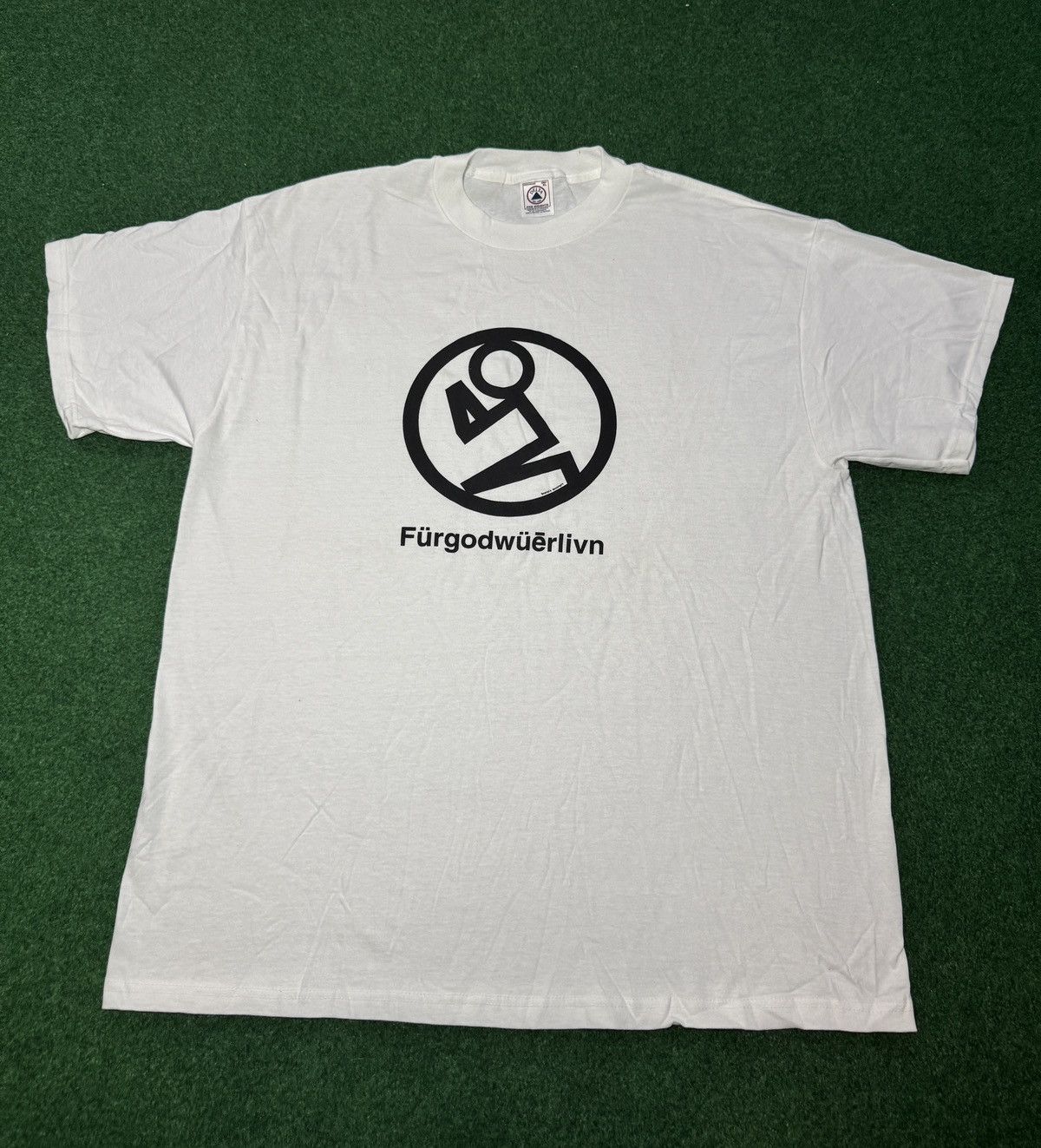 Vintage Vintage 90s For God We Are Livin Religious Skater T Shirt Size US XL / EU 56 / 4 - 1 Thumbnail