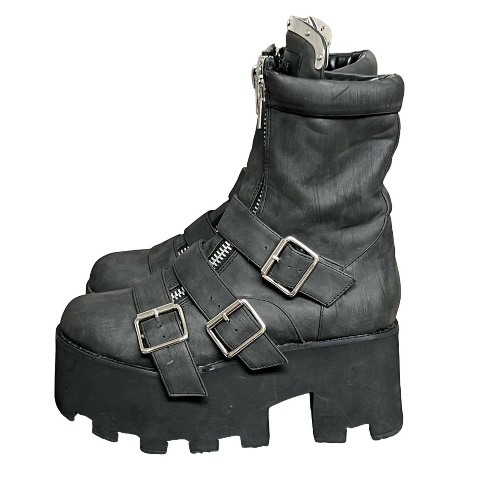Current Air CURRENT MOOD MADE IN HELL DOLLS KILL PLATFORM BOOTS 8 CLEAN