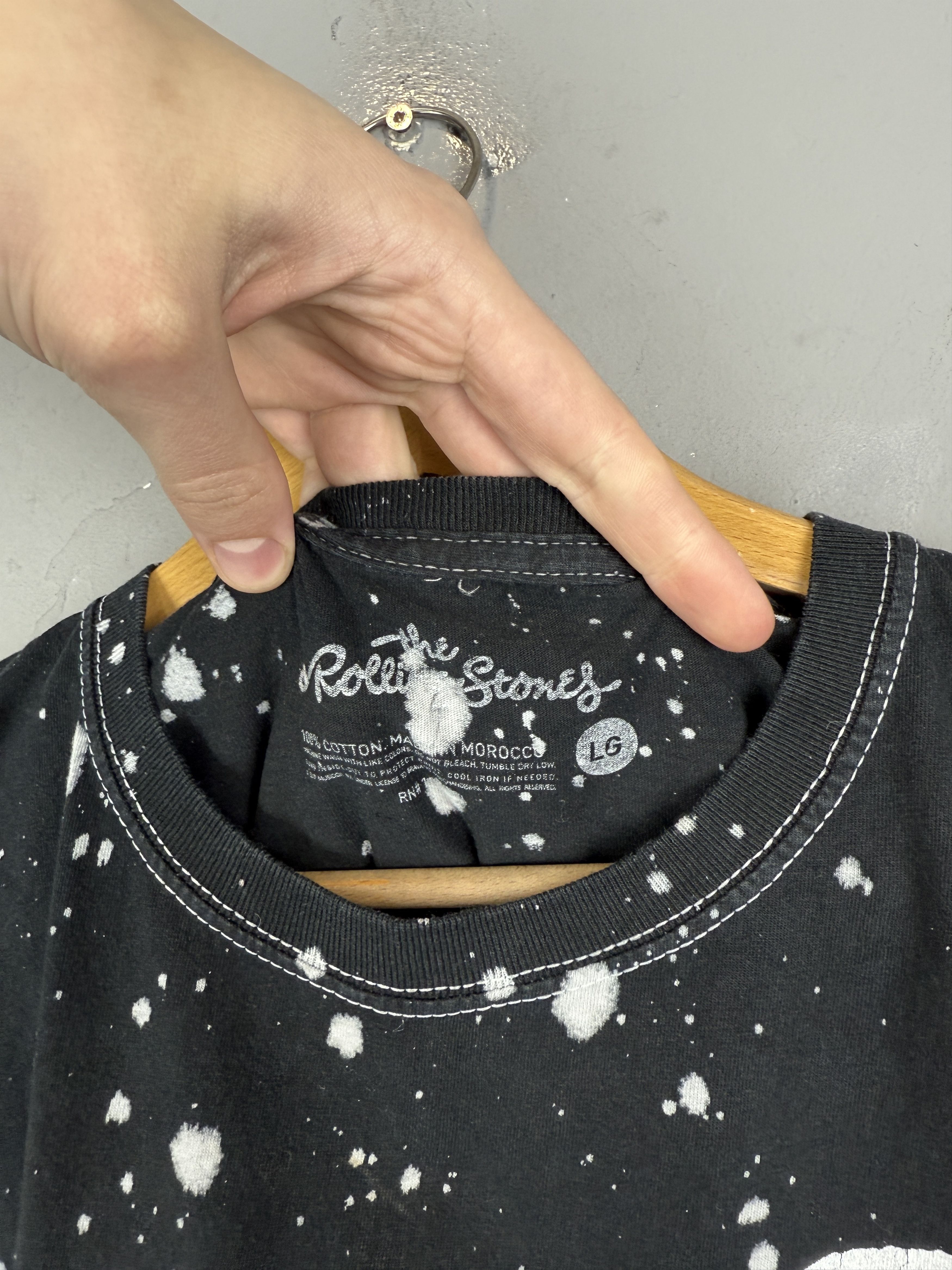 Band Tees × Vintage The Rolling Stones T Shirt Tie Dye Black Streetwear Size US L / EU 52-54 / 3 - 4 Thumbnail
