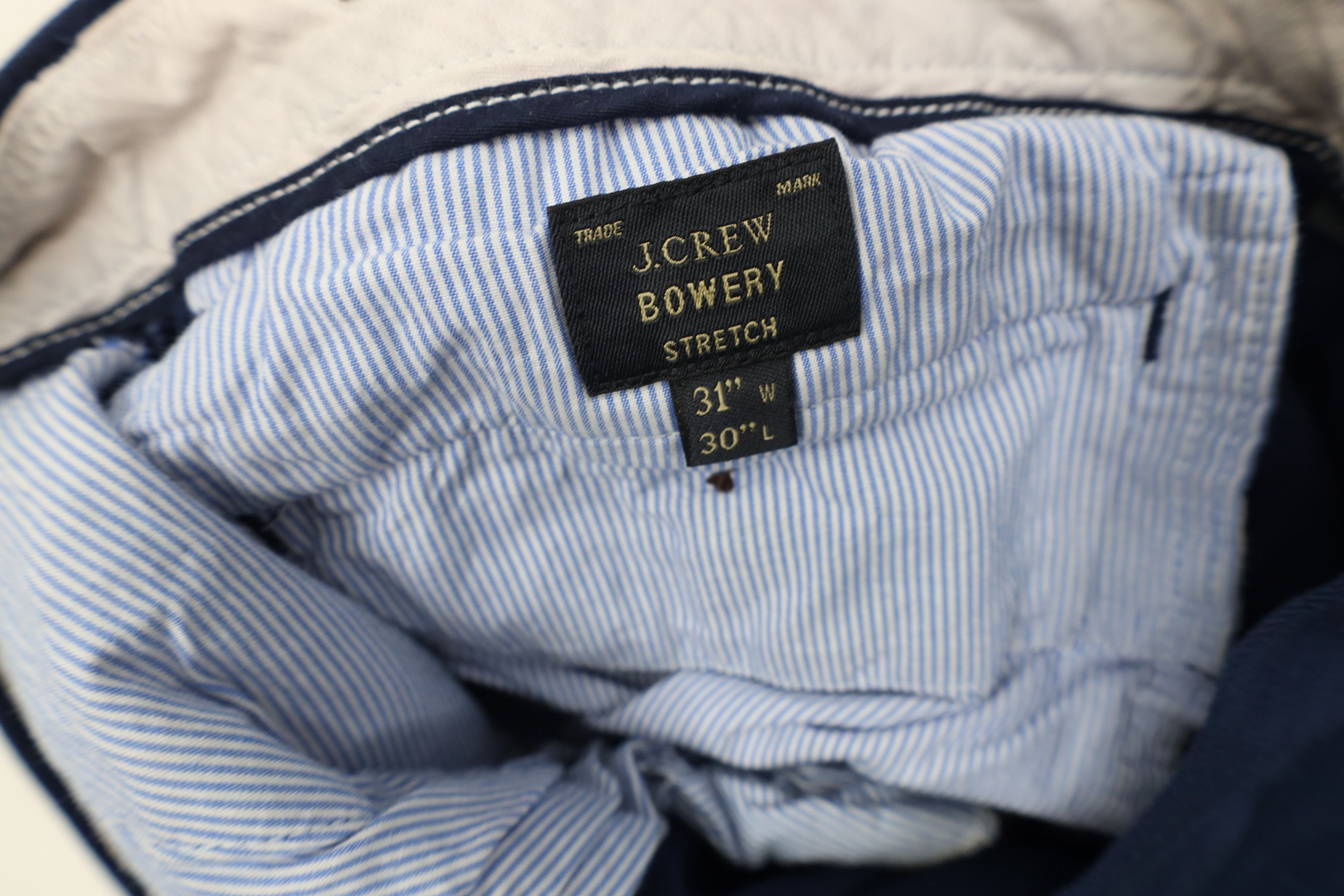 J.Crew J Crew Bowery Slim Fit Chino Pants Trousers Navy Blue Size US 31 - 8 Thumbnail