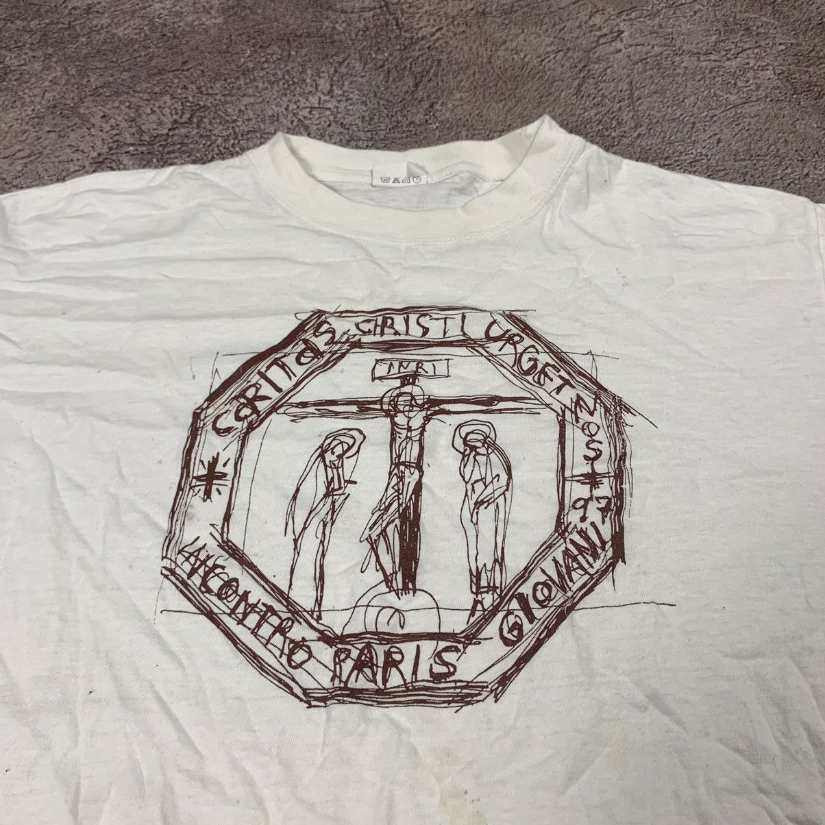 Vintage Vintage Y2K Sun Faded Graphic Tee Religion Paris Giovani S Size US S / EU 44-46 / 1 - 4 Thumbnail