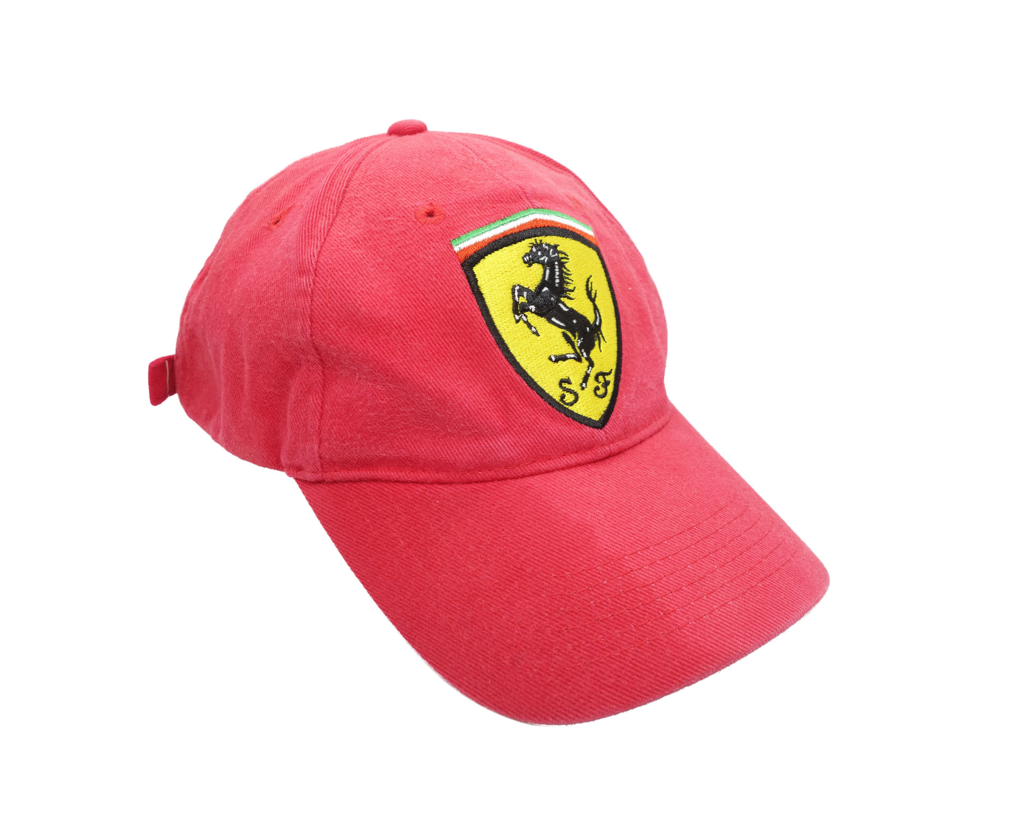 Ferrari 90s Big Front Logo Racing Vintage Cap Size ONE SIZE - 1 Thumbnail