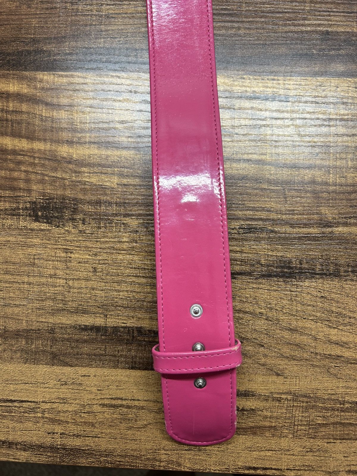 Alexander McQueen Alexander McQueen Patent Leather Waistbelt Pink Belt Size ONE SIZE - 6 Thumbnail