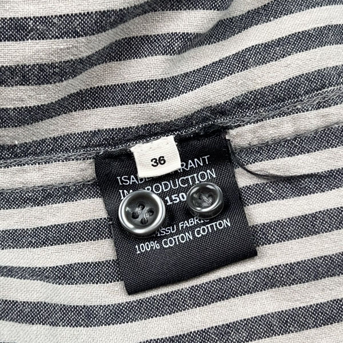 Isabel Marant Isabel Marant Etoile Stripped Gray Black Shirt Size XS / US 0-2 / IT 36-38 - 10 Thumbnail