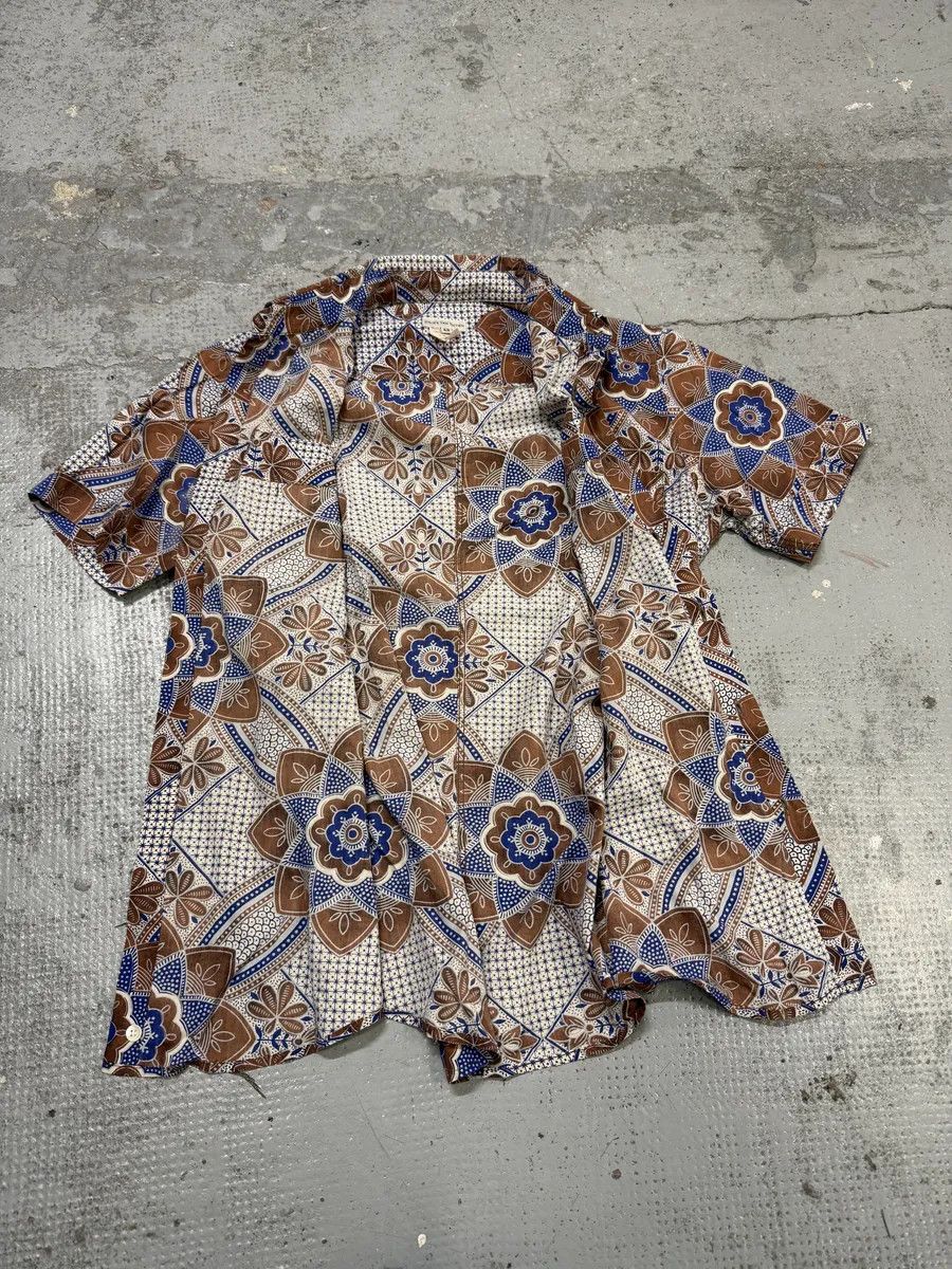 Dries Van Noten Dries Van Noten Brown & Blue Floral Short Sleeves Shirt Size US S / EU 44-46 / 1 - 4 Thumbnail