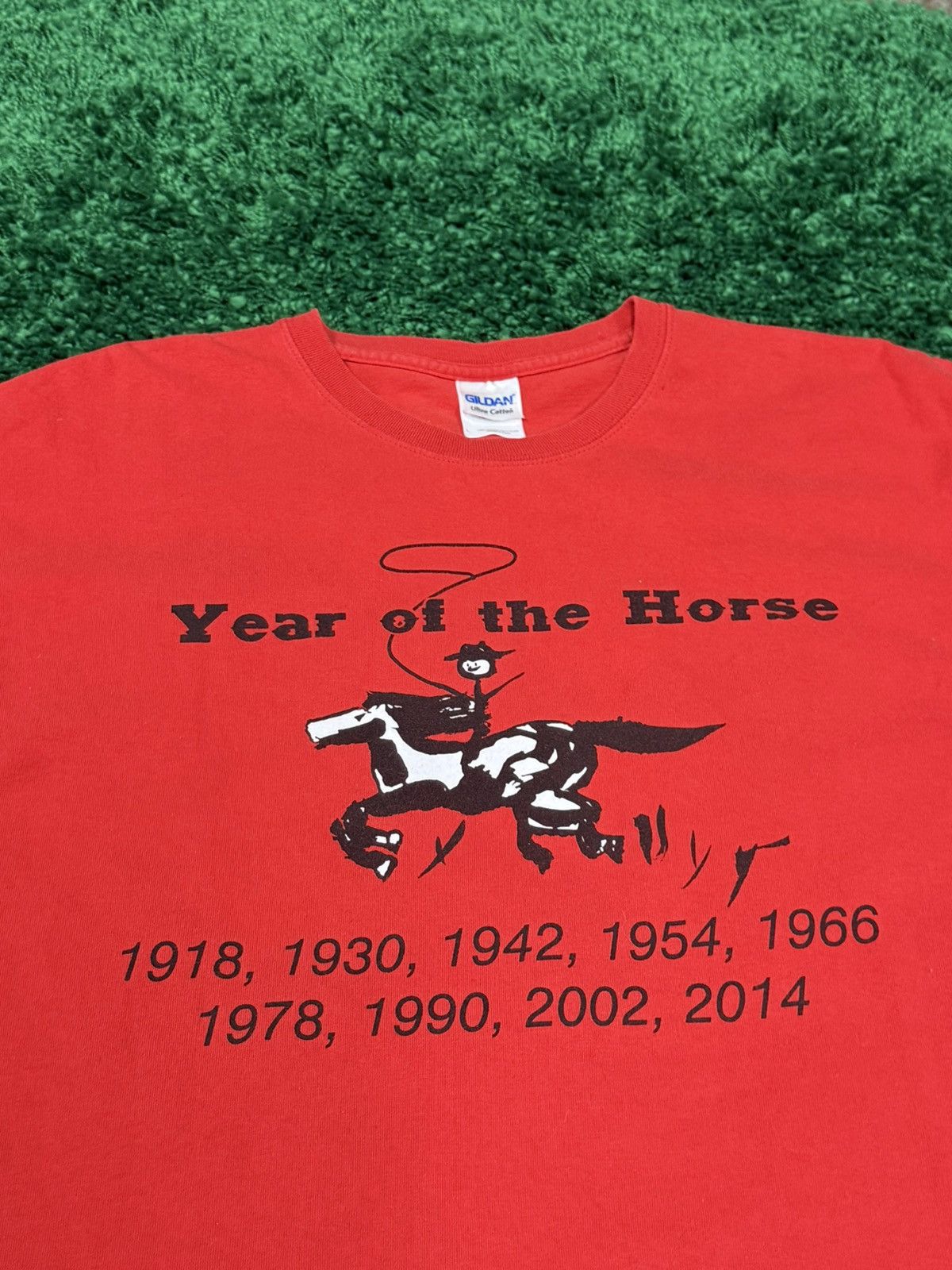 Vintage Vintage Chinese Horse Year Zodiac Stick Figure Y2k China Tee Size US L / EU 52-54 / 3 - 3 Thumbnail