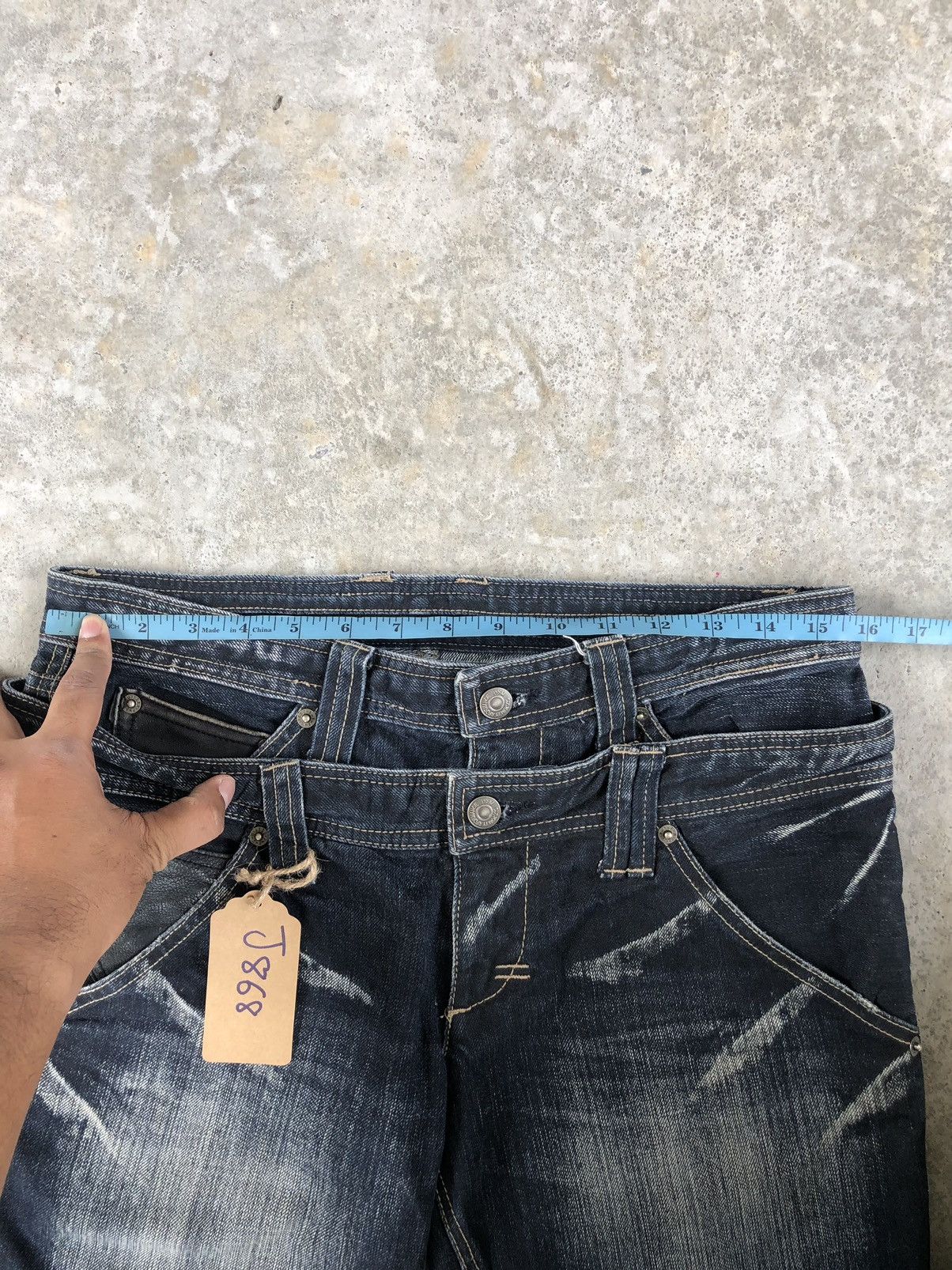 PPFM PPFM Double Waist Distressed Jeans Size US 31 - 17 Thumbnail