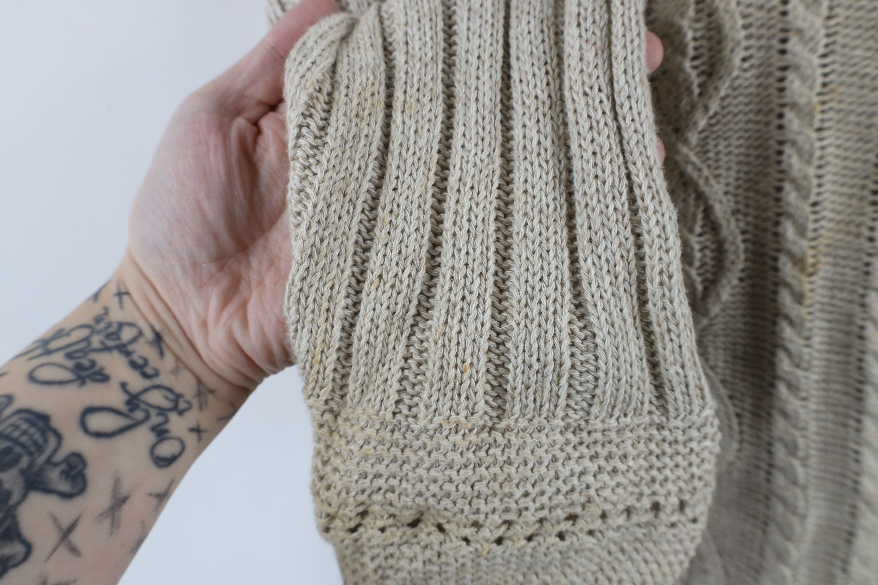Esprit × Vintage Vintage 90s Esprit Blend Chunky Cable Knit Fisherman Sweater Size L / US 10 / IT 46 - 9 Thumbnail