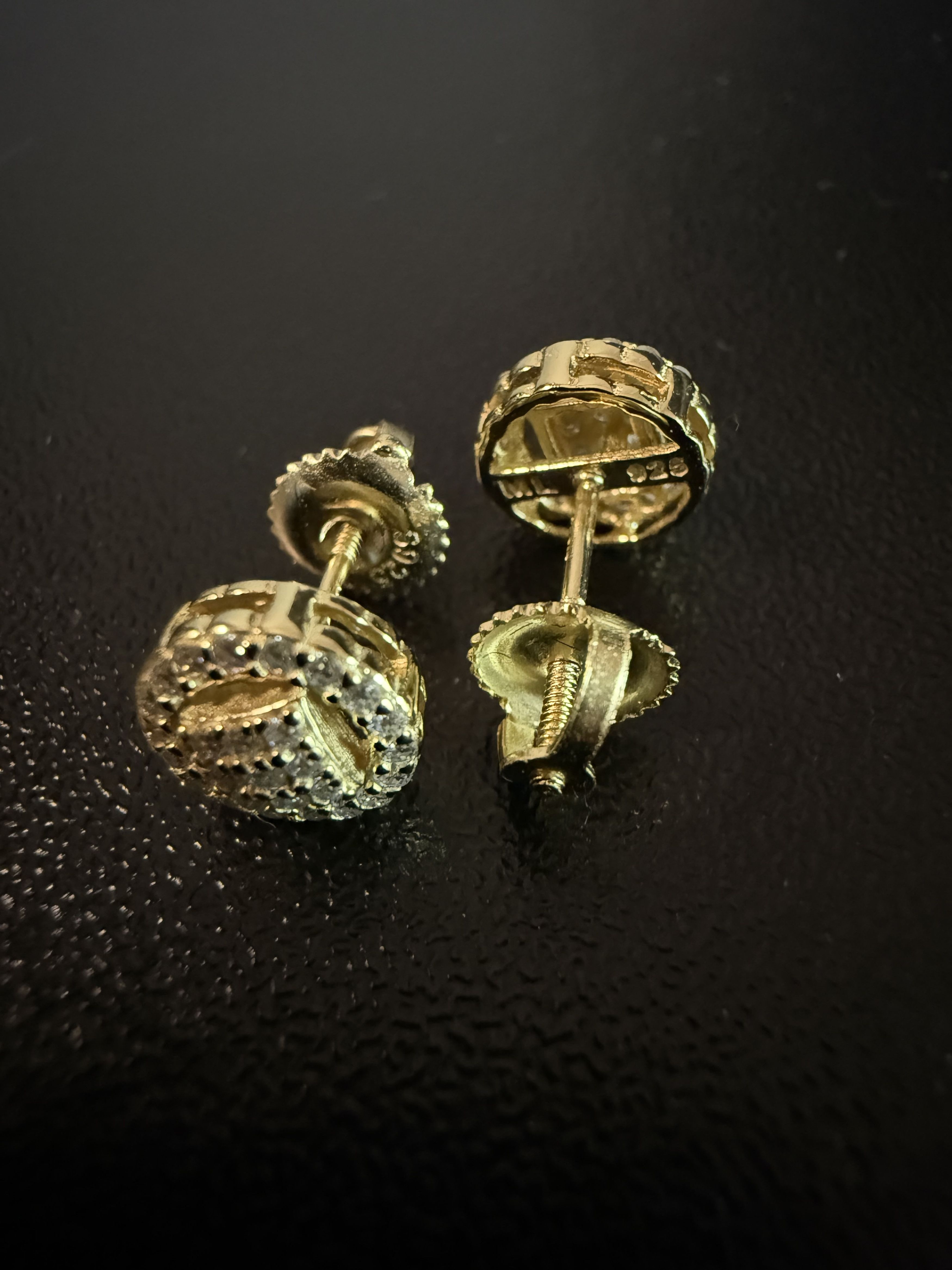 Other Square Cluster Center Moissanite Gold Plated 925s earrings Size ONE SIZE - 13 Thumbnail