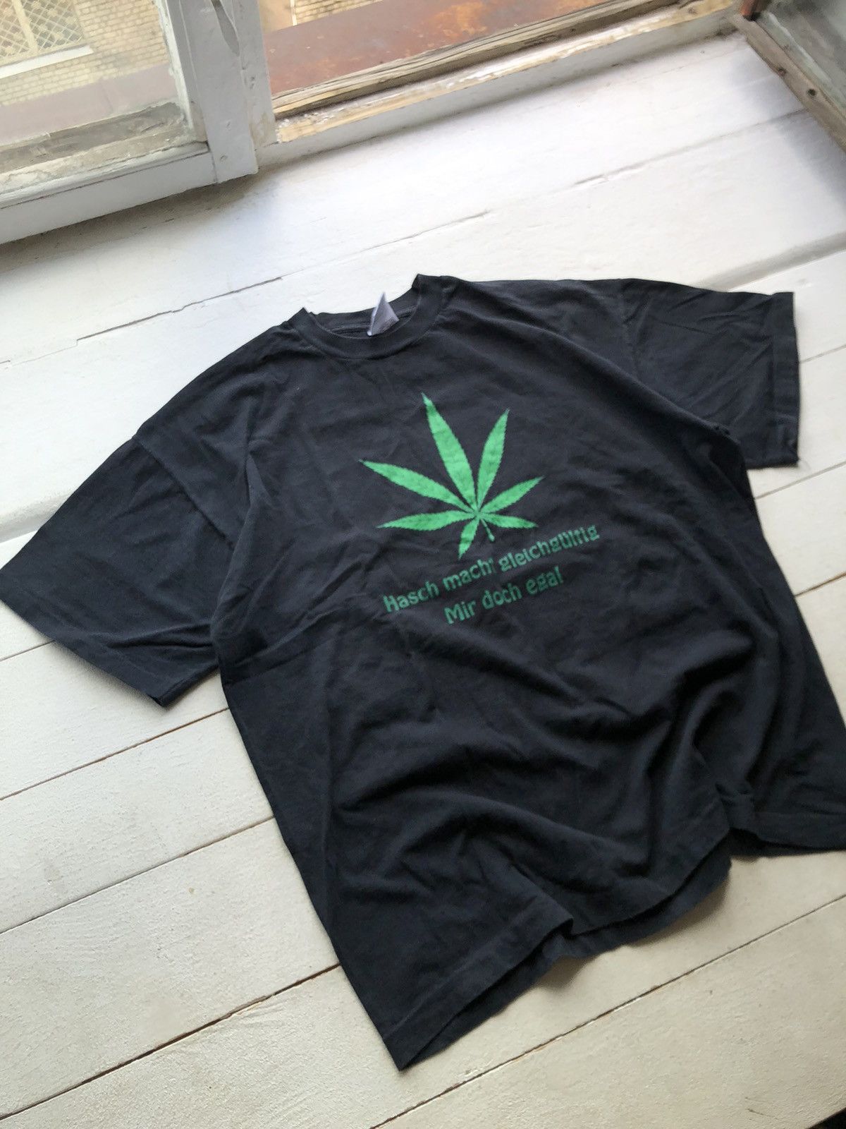 Vintage Very rare vintage single stitch 90s Hush Cannabis Hook-ups Size US XL / EU 56 / 4 - 2 Thumbnail