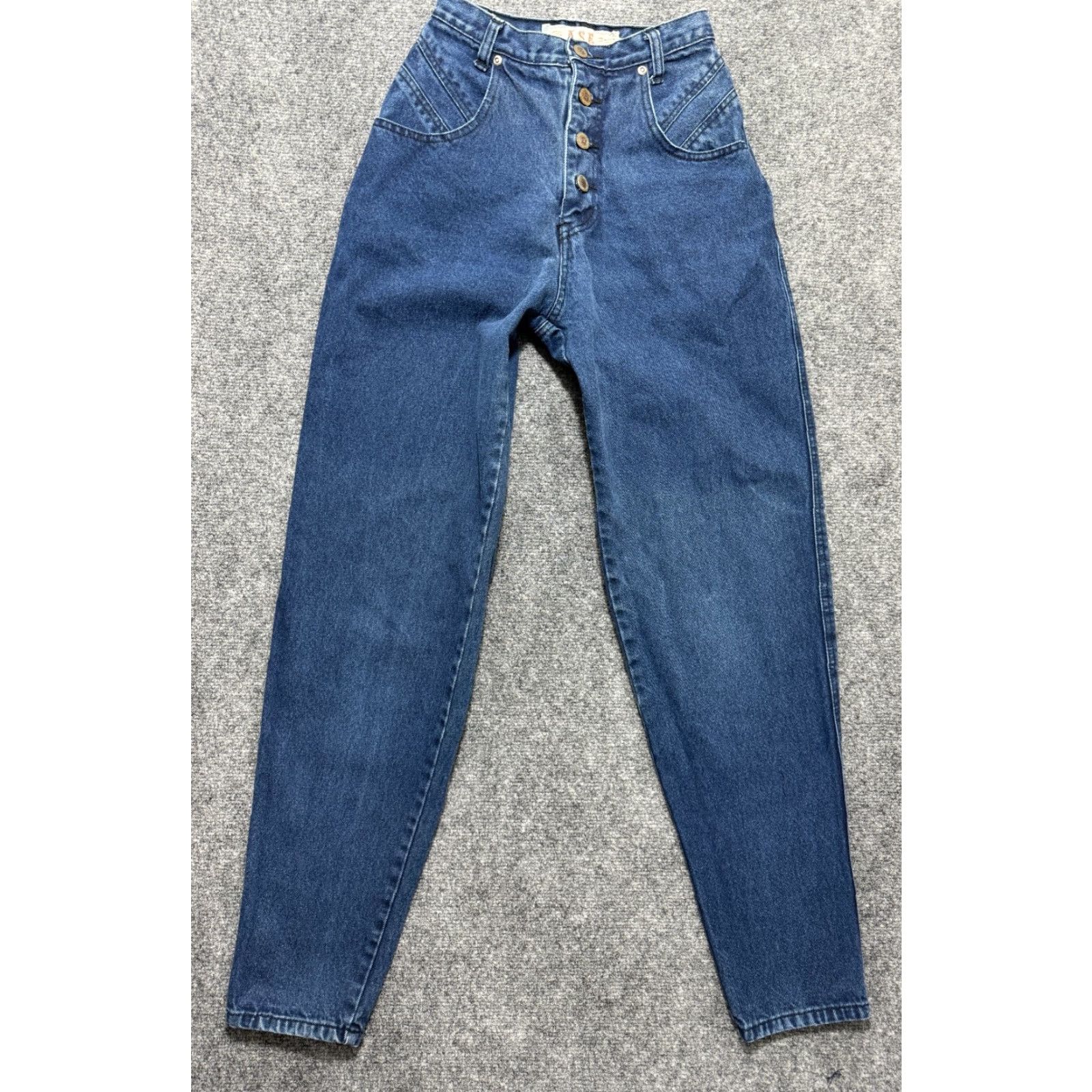 Vintage VINTAGE High Waisted American Sportswear Exchange Jeans Size 5 Women Blue Denim Cotton Hip Rise Tapered A.E.S. Juniors Jeans Mens? Size 27" / US 4 / IT 40 - 3 Thumbnail