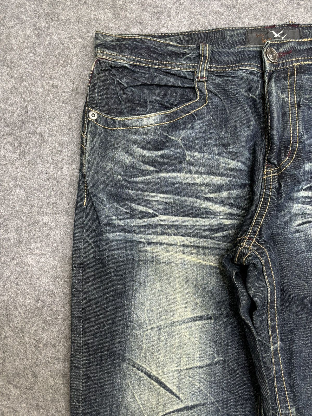 Japanese Brand 💥Insane Japan Fashion💥Daily Topics Loose Denim F512 Size US 36 / EU 52 - 5 Thumbnail