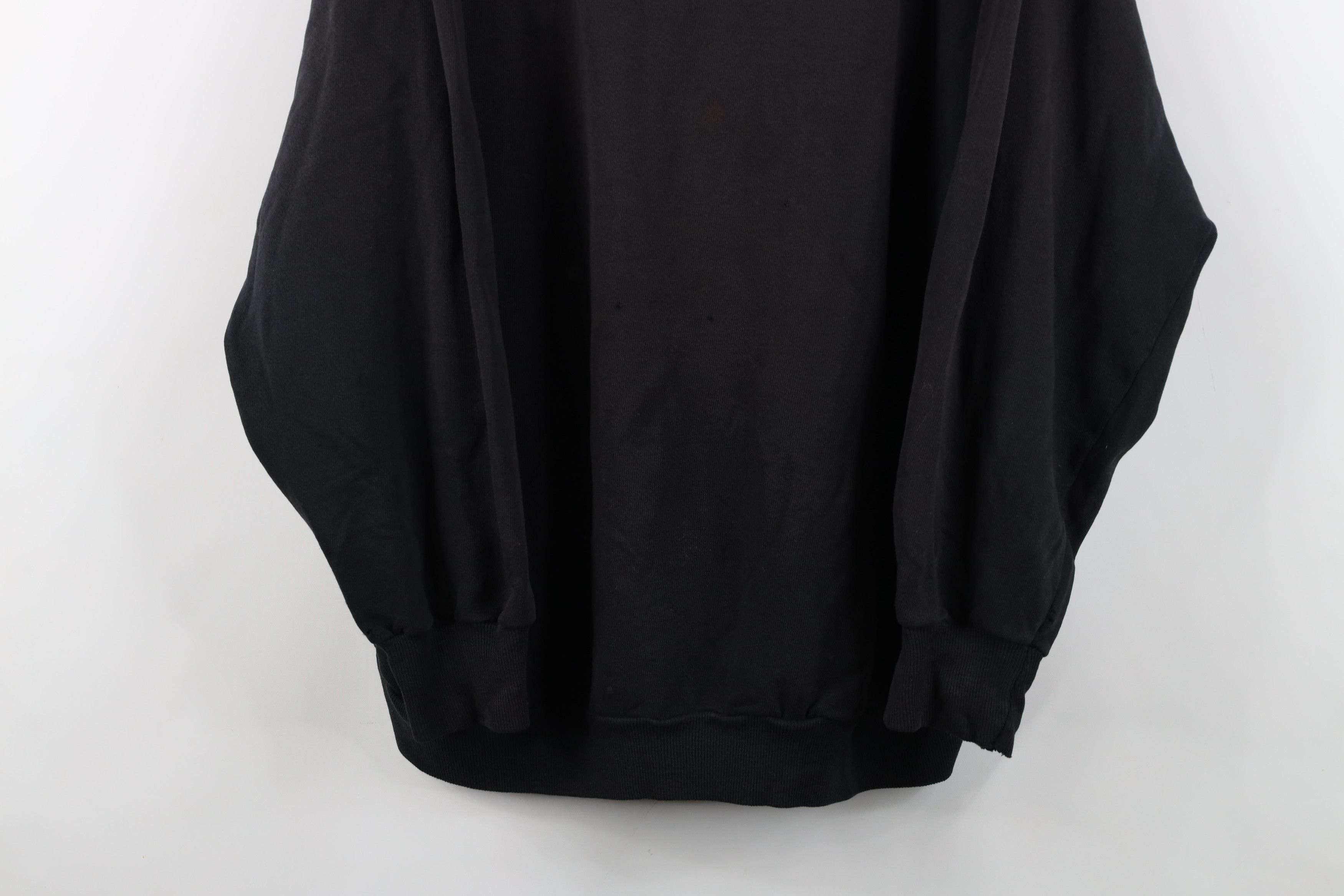 Vintage Vintage 90s Streetwear Blank Crewneck Sweatshirt Black Size US XXL / EU 58 / 5 - 3 Thumbnail