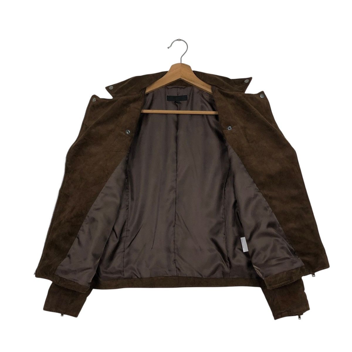 Japanese Brand 🔥RICH BROWN BIKER JACKET DOUBLE COLLAR UNIQLO ISSEY MIYAKE Size US S / EU 44-46 / 1 - 15 Thumbnail