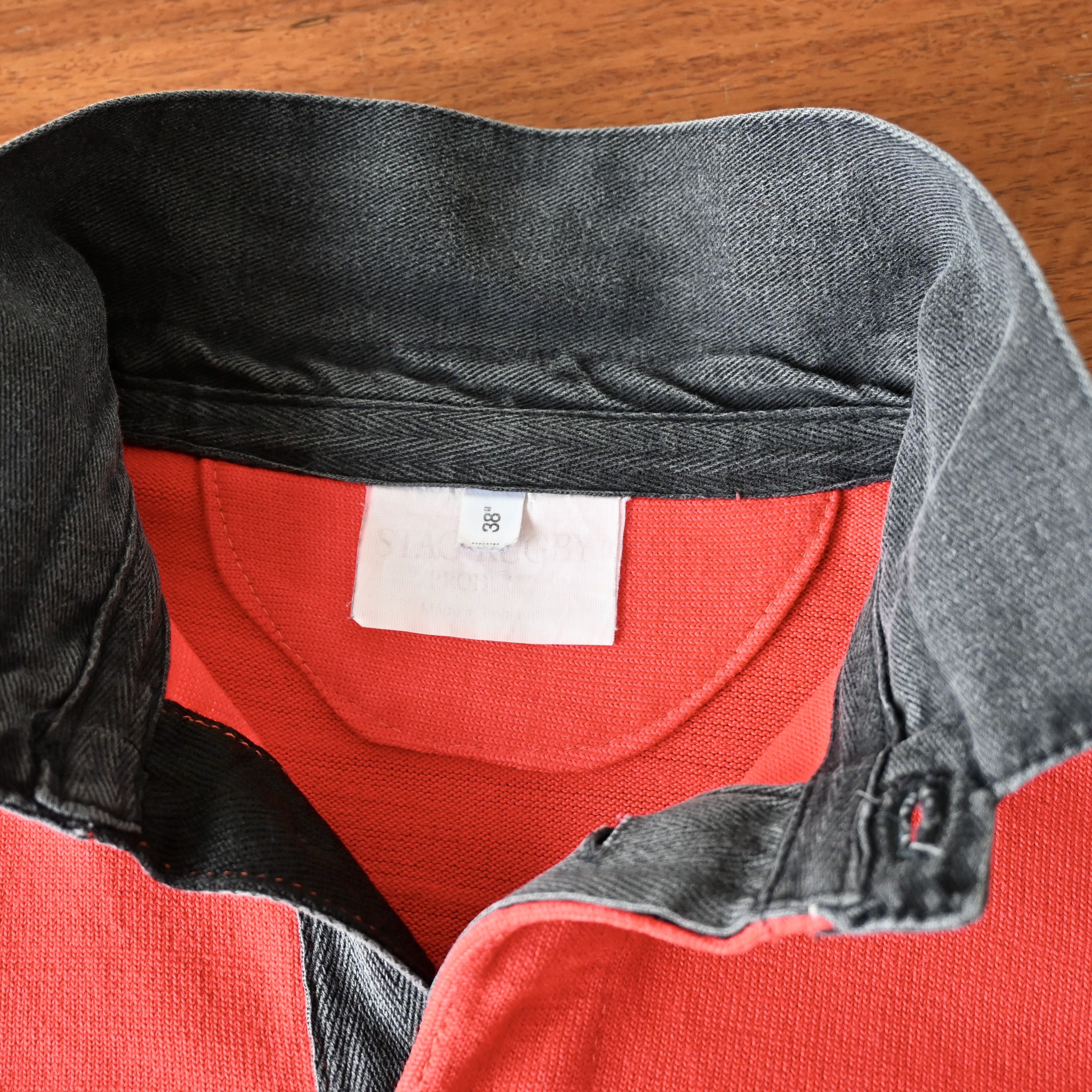 Vintage VTG 1990s STAG RUGBY PRODUCT red x black rugby shirt Size US S / EU 44-46 / 1 - 12 Thumbnail