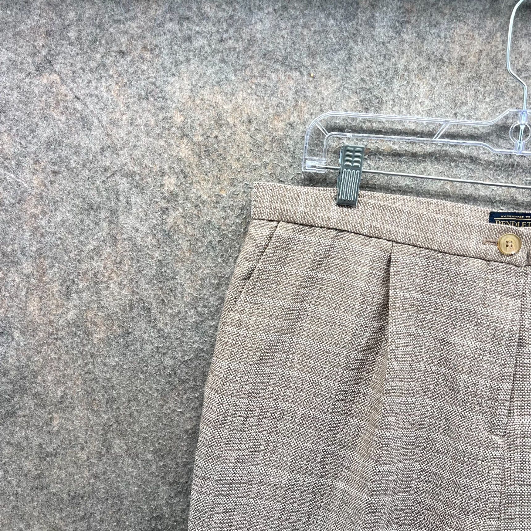 Pendleton Pendleton Dress Pants Women 16P Beige Wool High Waist Pleated Straight Leg NEW Size 25" / US 0 / IT 36 - 6 Thumbnail