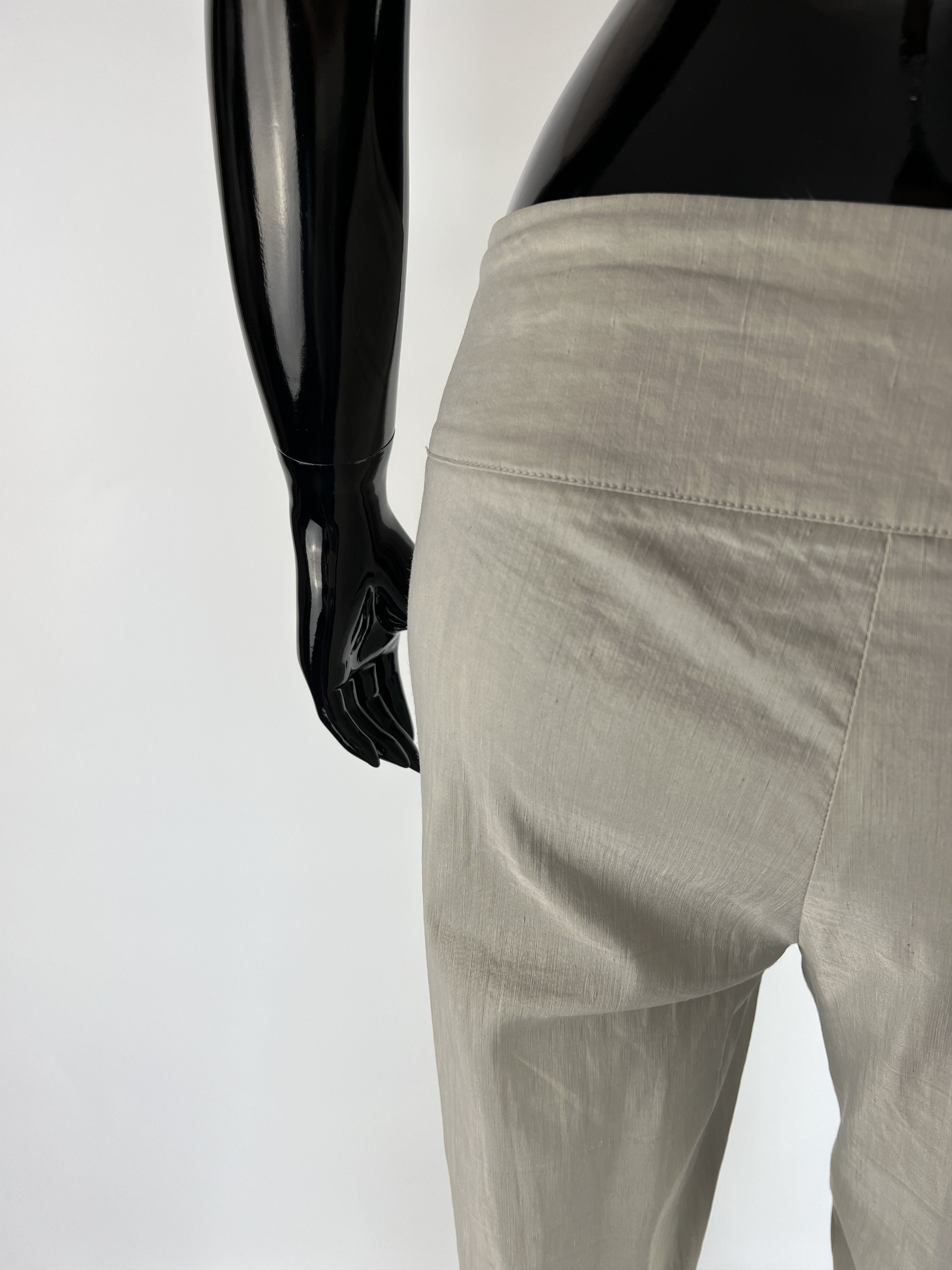Sarah Pacini Sarah Pacini Gray Linen Pants Size 2 Size 30" / US 8 / IT 44 - 4 Thumbnail