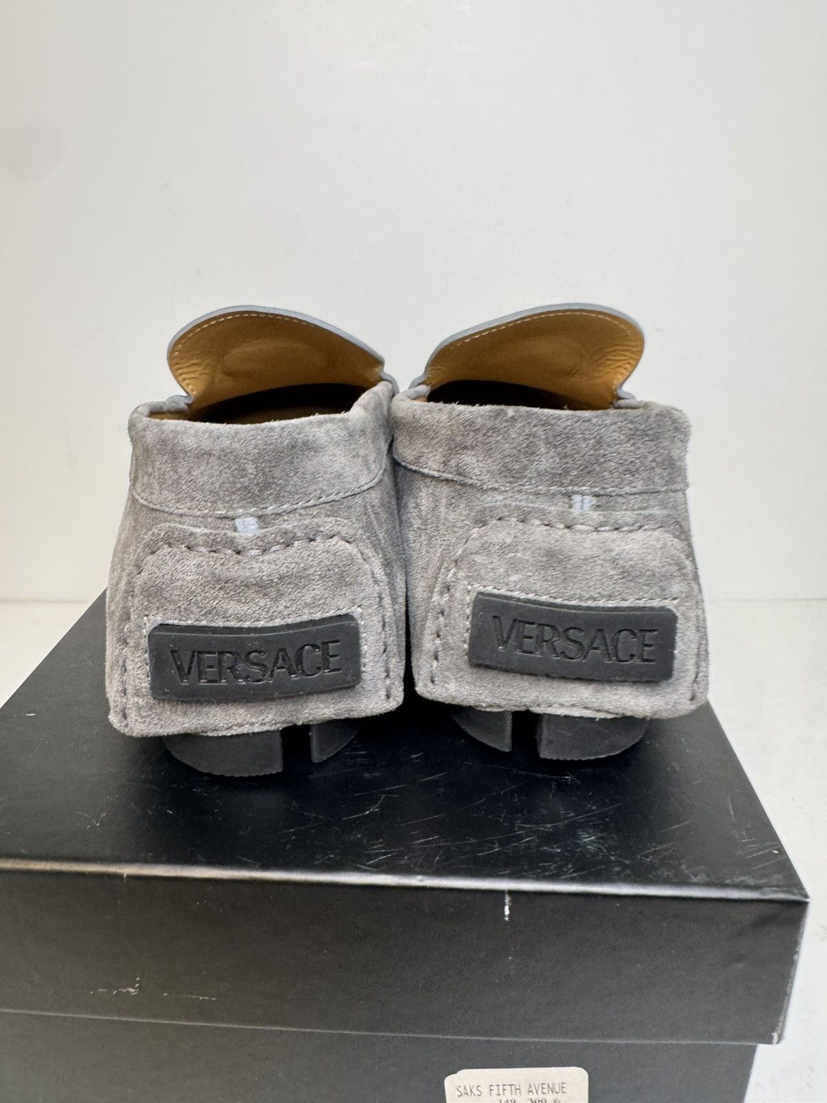 Versace Versace Medusa Suede Drivers Grey 44.5 New With Box Size US 11.5 / EU 44-45 - 3 Thumbnail