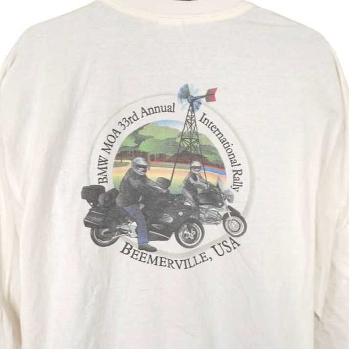 BMW VINTAGE BMW Rally T Shirt Mens Size 2XL White Beemerville Biker Motorcycle Automobile Racing Double-Sided BMW Shirt 2XL Mens White Vintage Size US XXL / EU 58 / 5 - 2 Thumbnail
