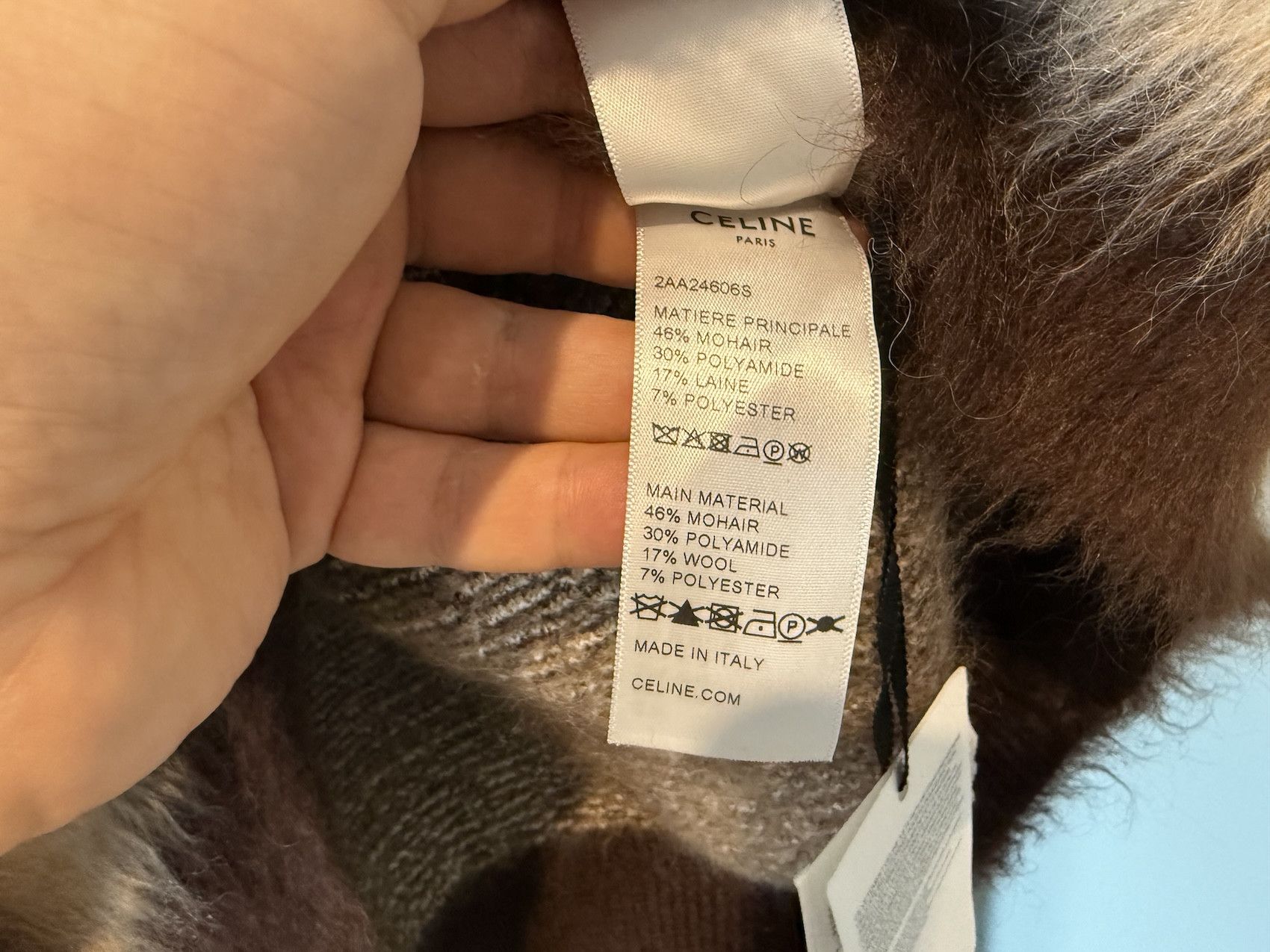 Celine × Hedi Slimane FW'24 Hairy Sweater Size US M / EU 48-50 / 2 - 5 Thumbnail
